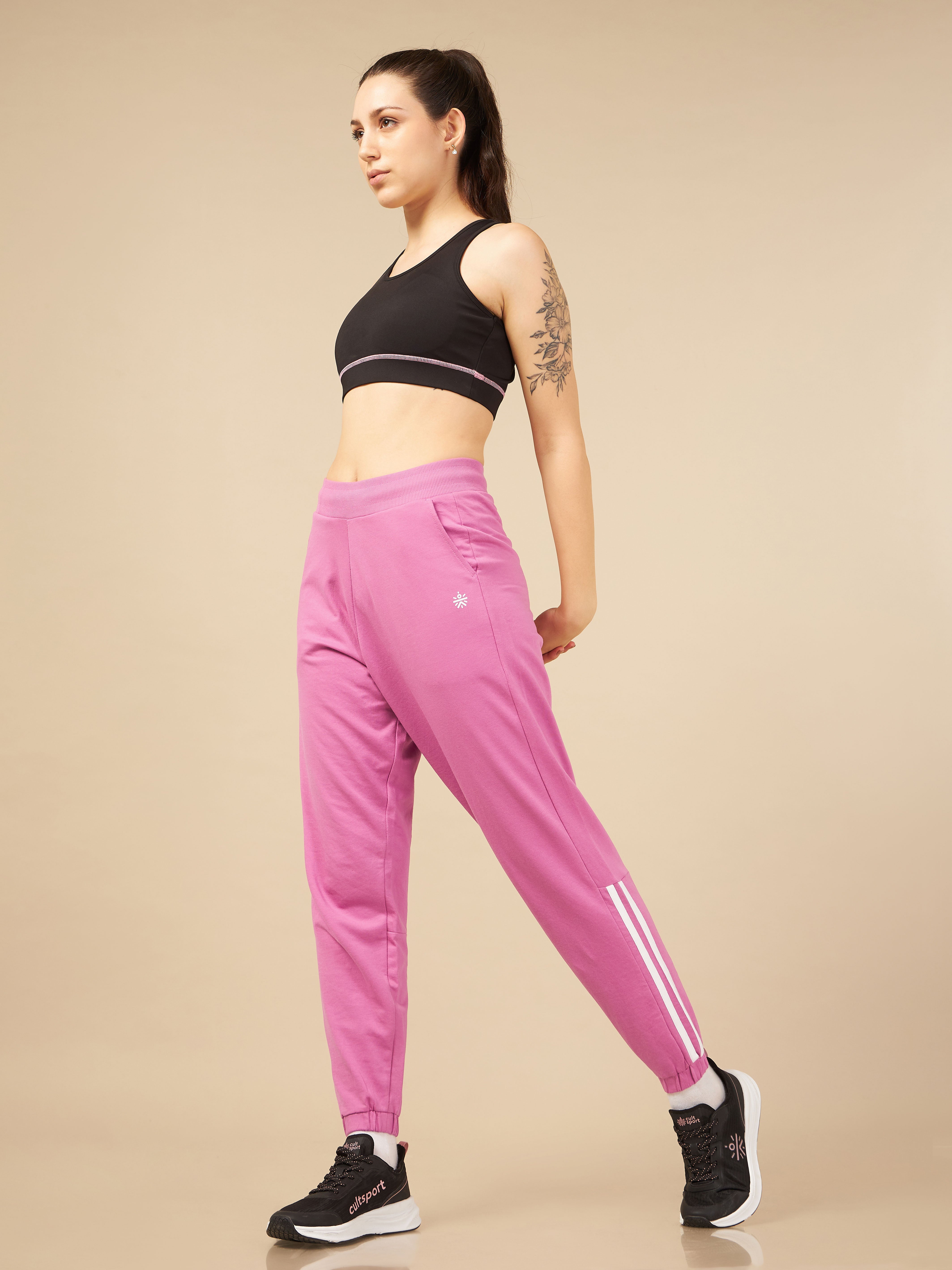 Pink Power Flex Joggers for Women