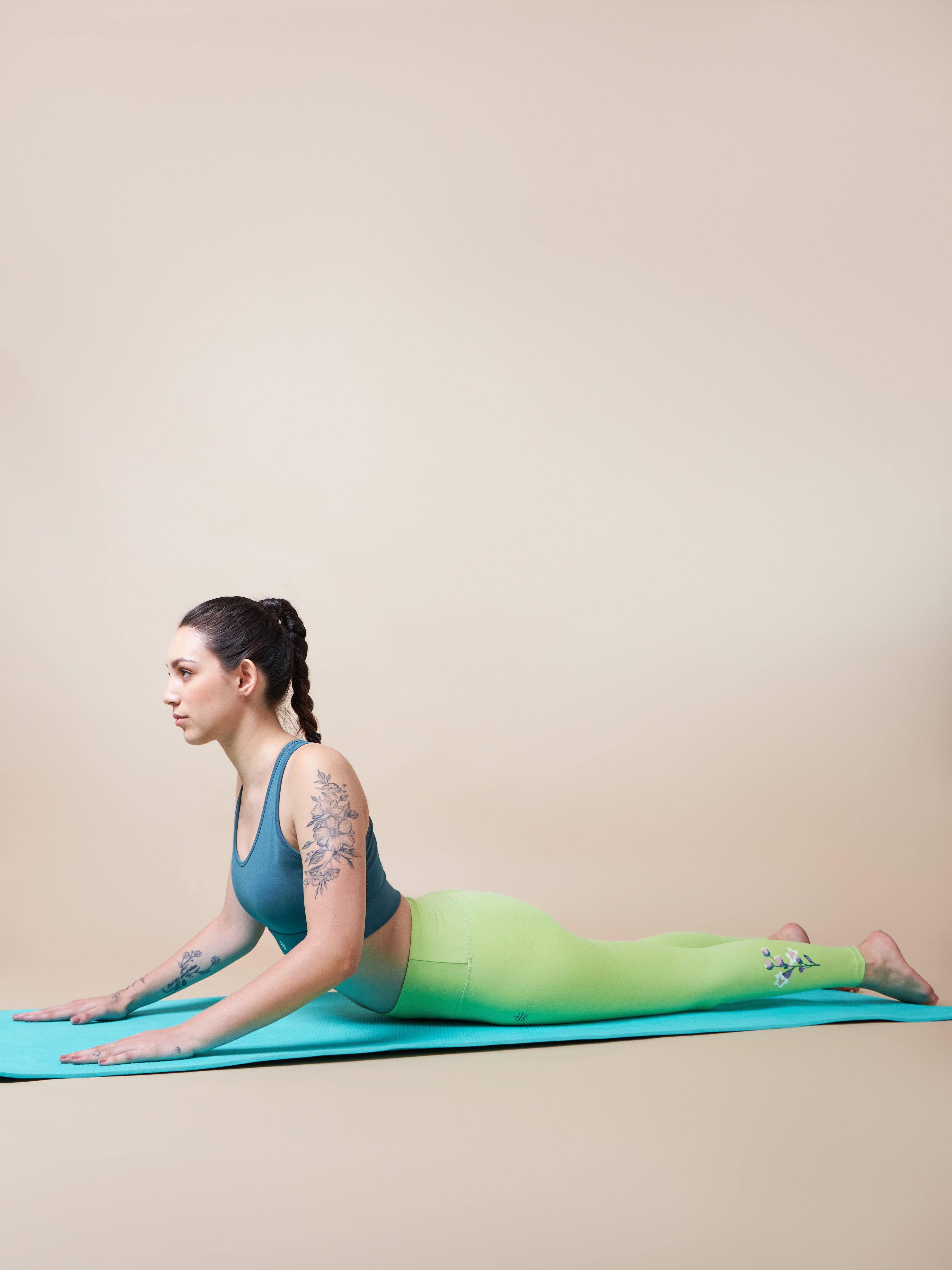 Zen Garden Motif Yoga Tights