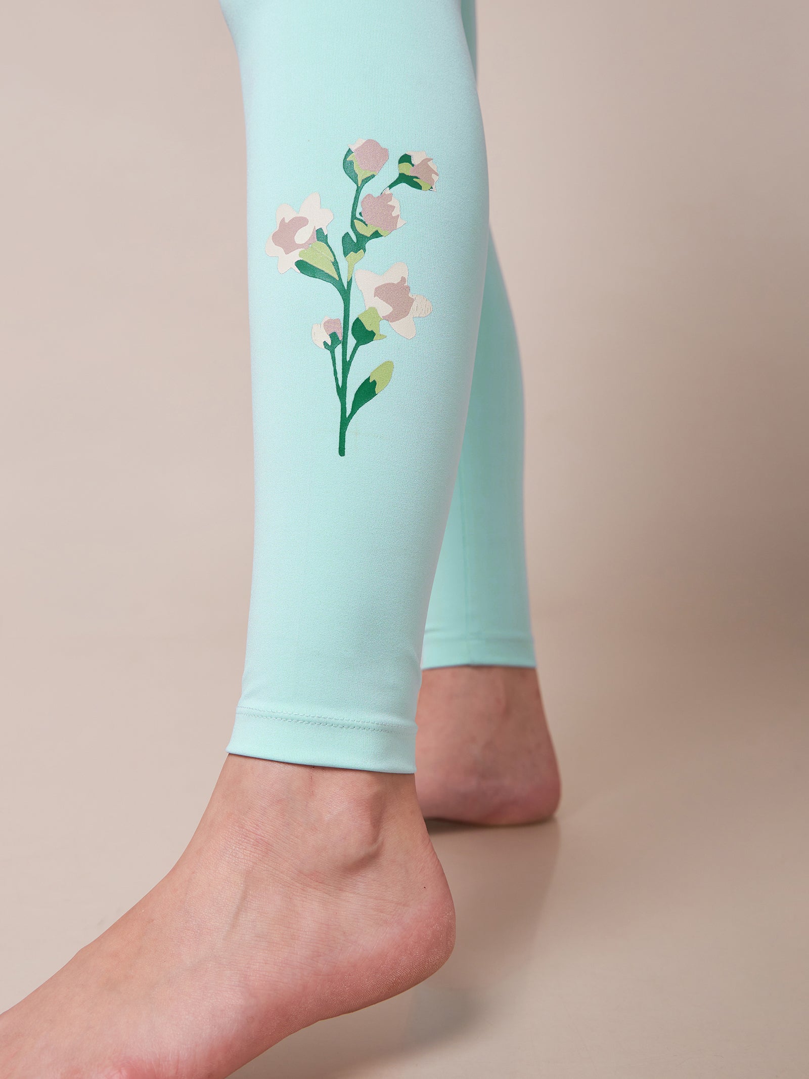 Zen Garden Motif Yoga Tights
