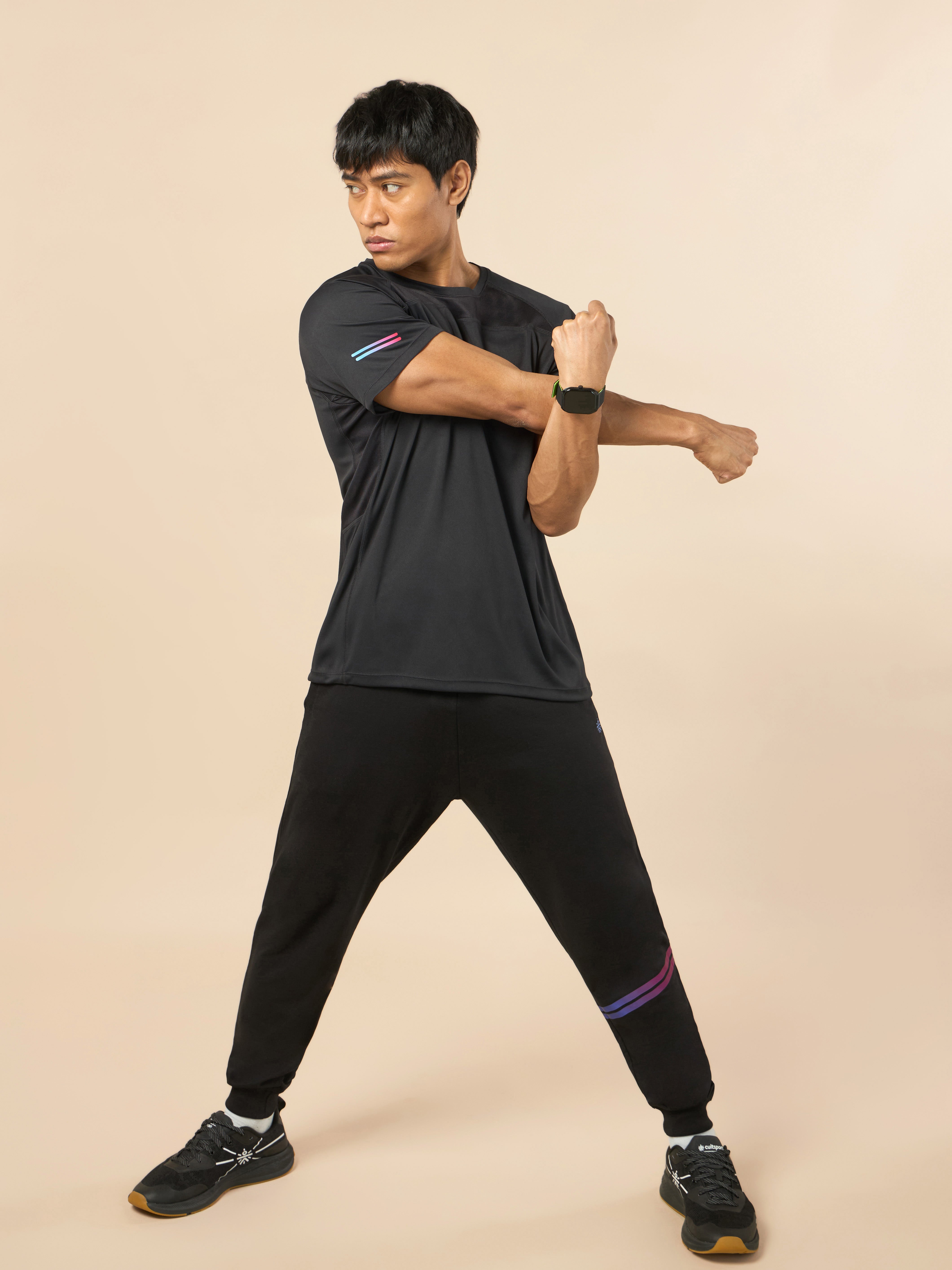 Men's Athletic Black Performance T-shirt