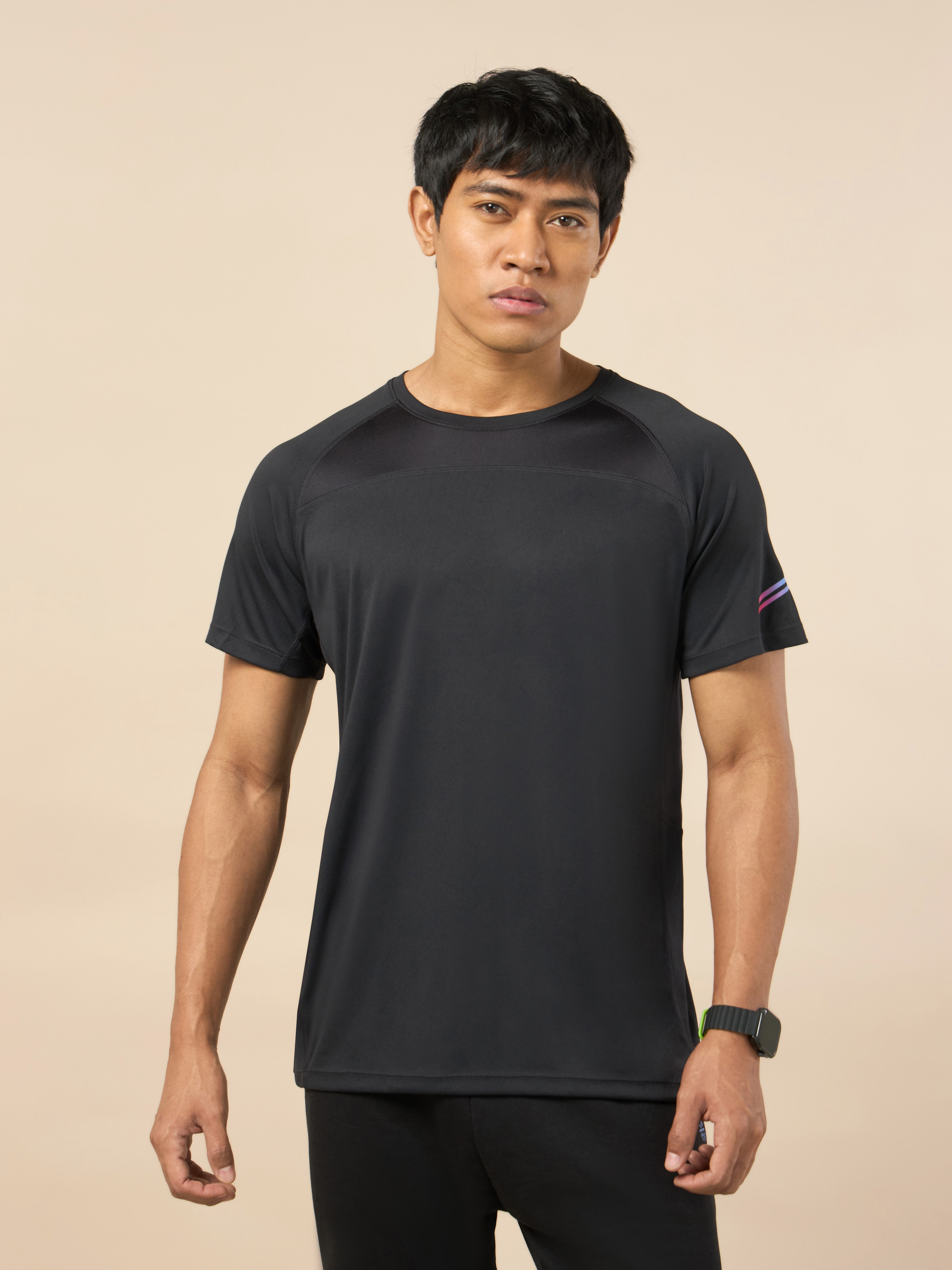 Men's Athletic Black Performance T-shirt