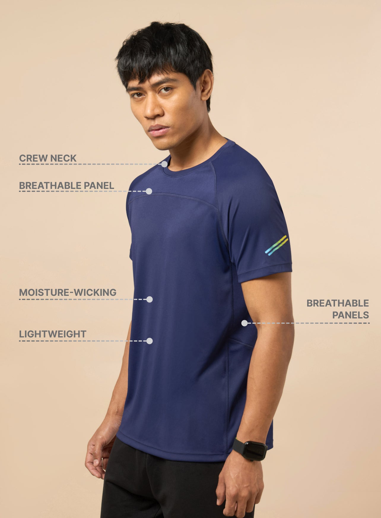 Men's Athletic Navy Performance T-shirt