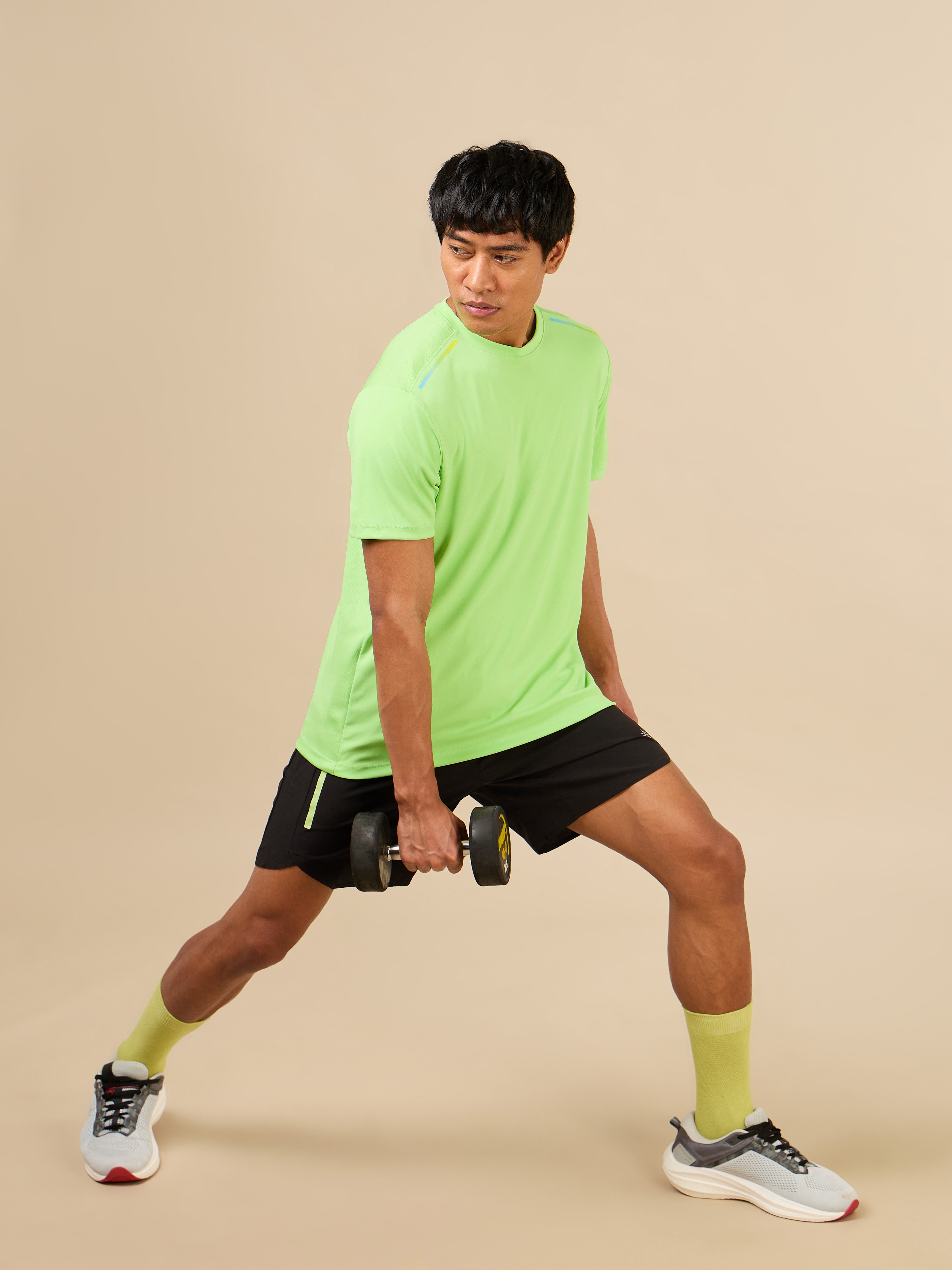 Men's All Round Green Workout T-shirt