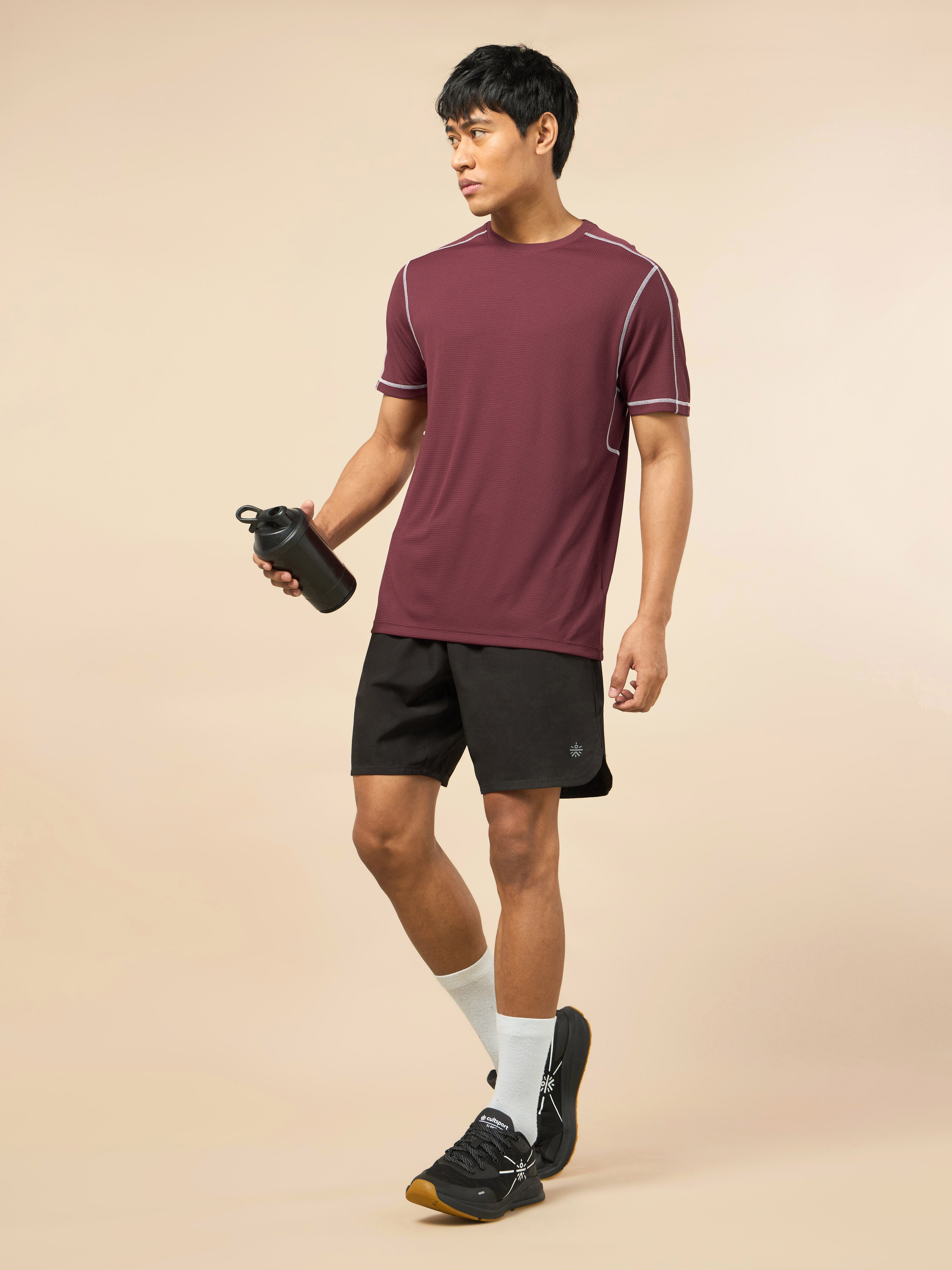 Men's All Round Red Workout T-shirt