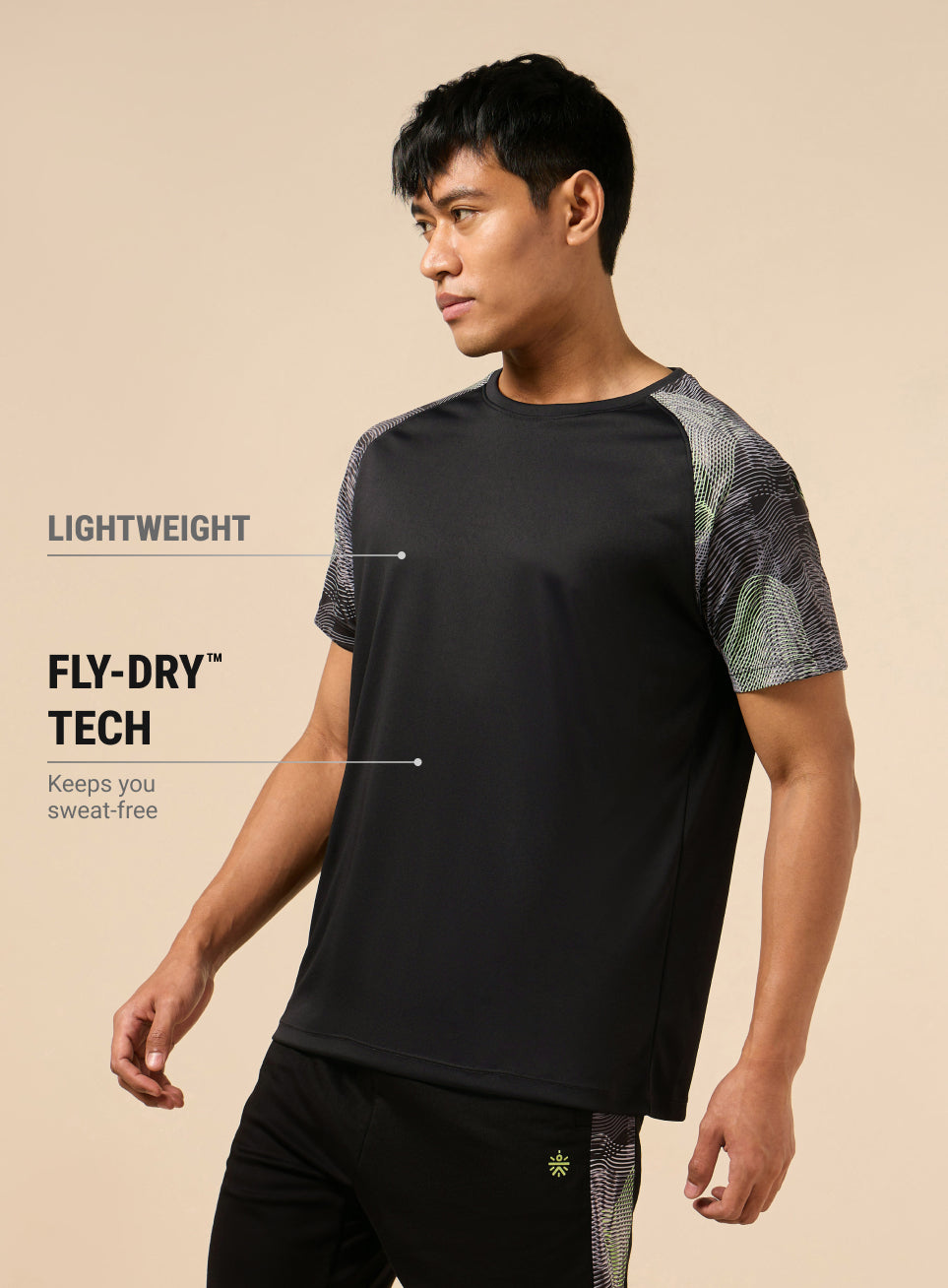 Men's Black High Impact Training T-shirt