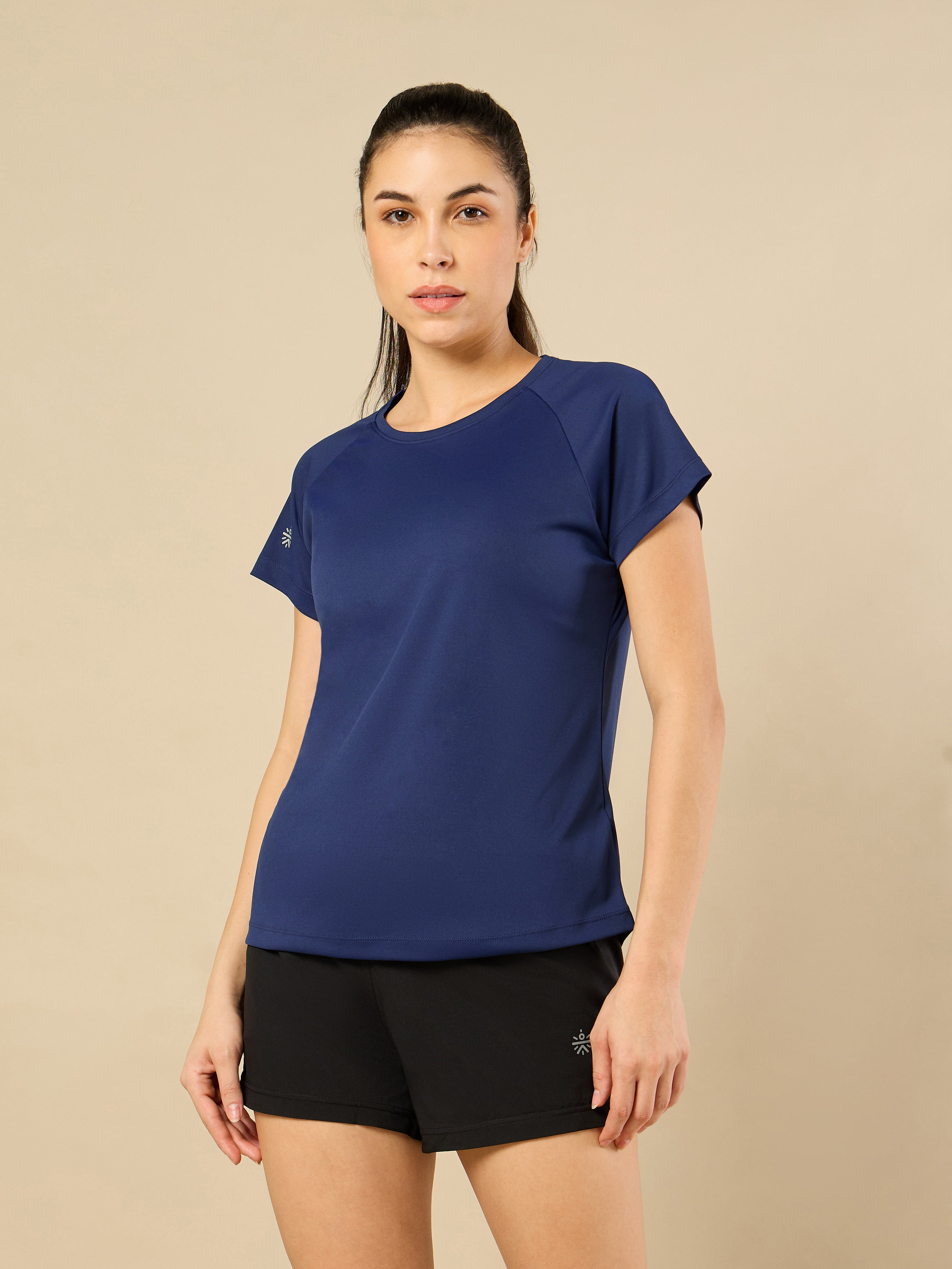 Women's Cross Over Performance Navy T-shirt