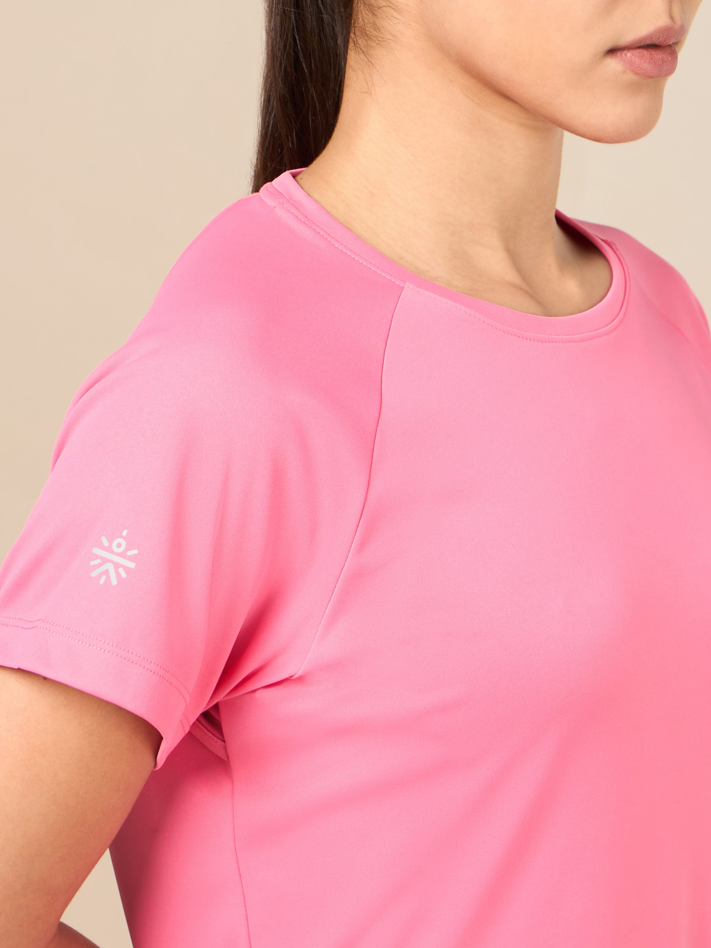 Women's Pink Cross Over Performance T-shirt