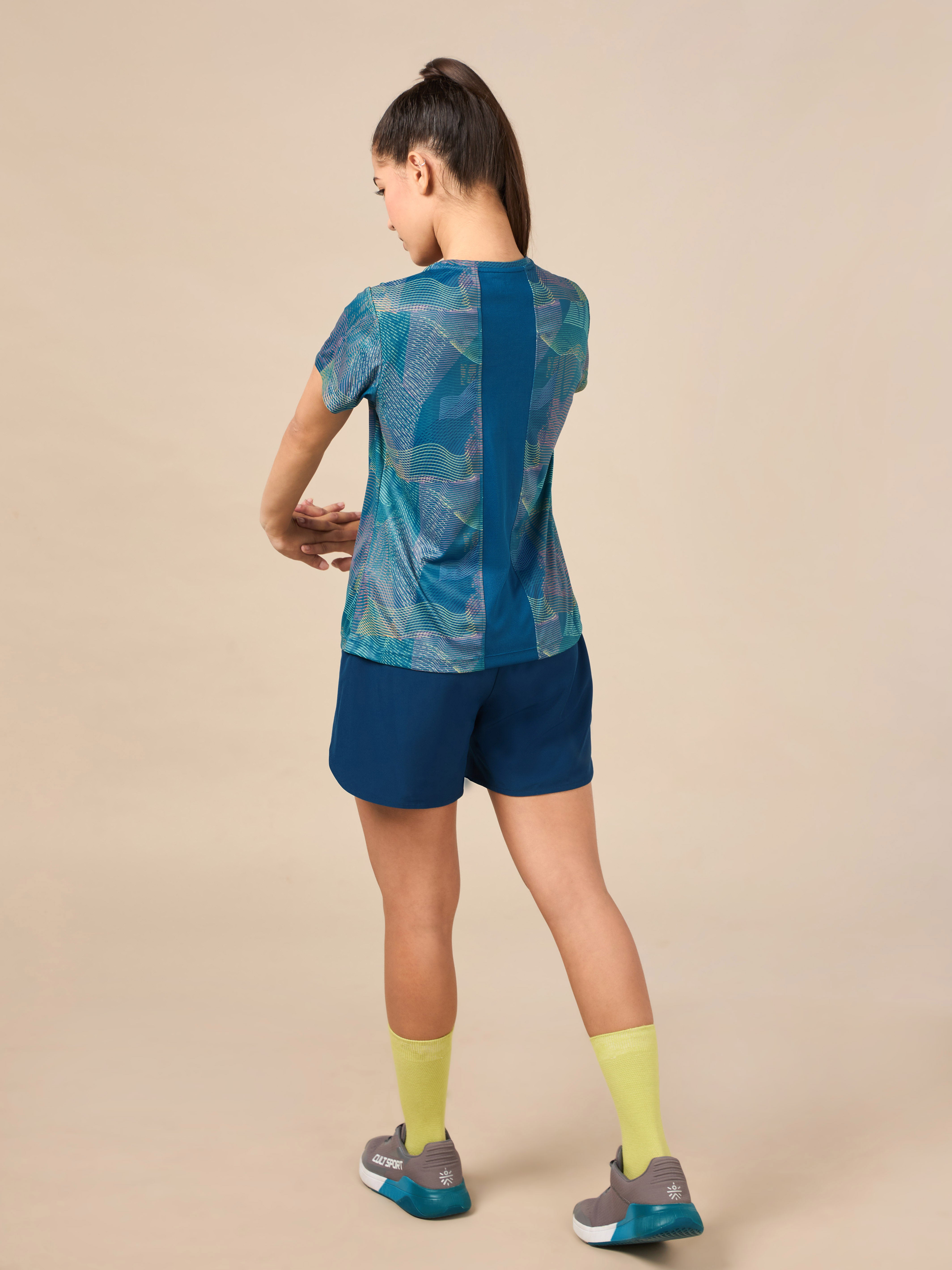 Women's Blue High Energy Line Training T-shirt