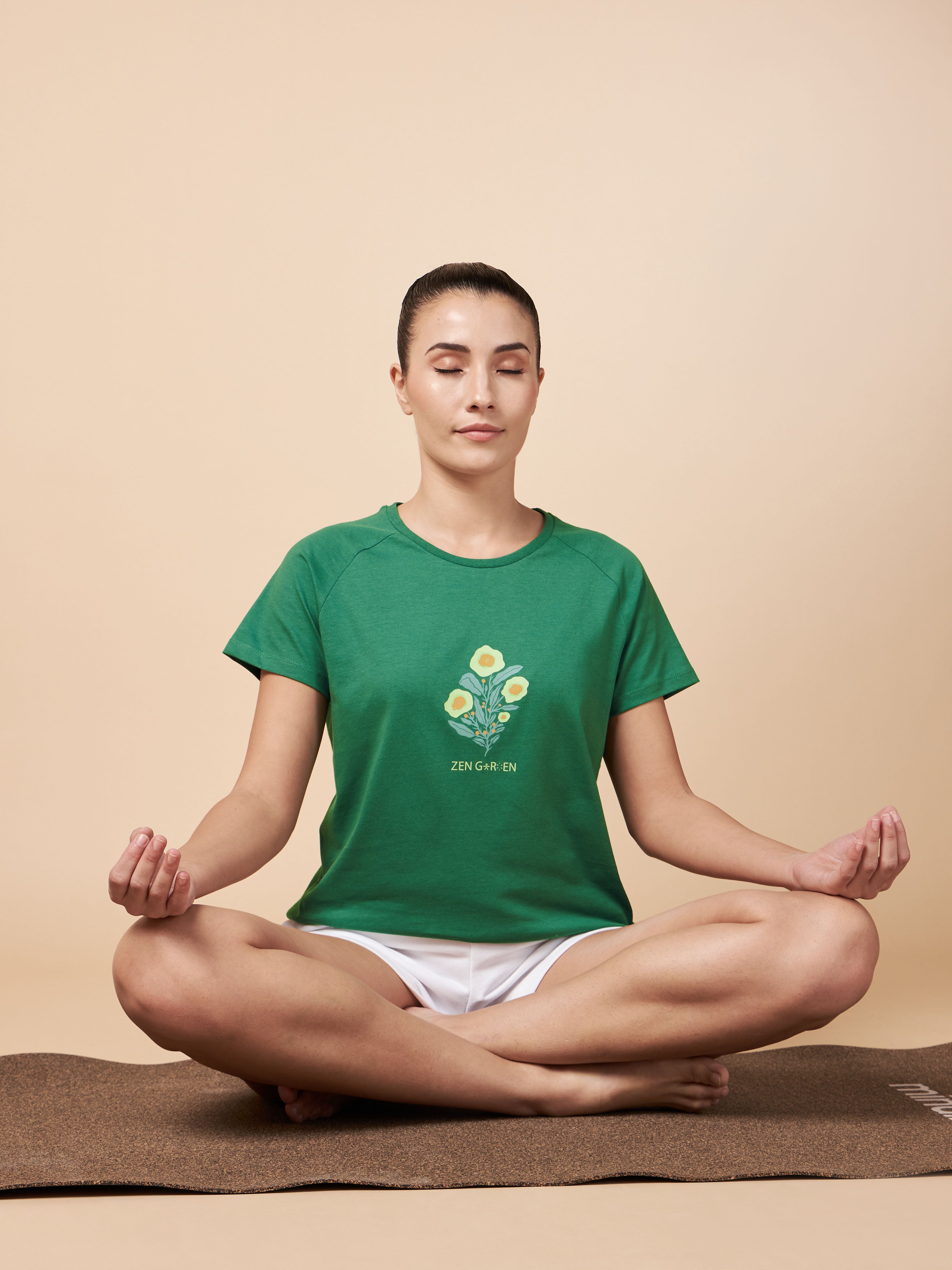 Zen Garden Motif Yoga T-shirt