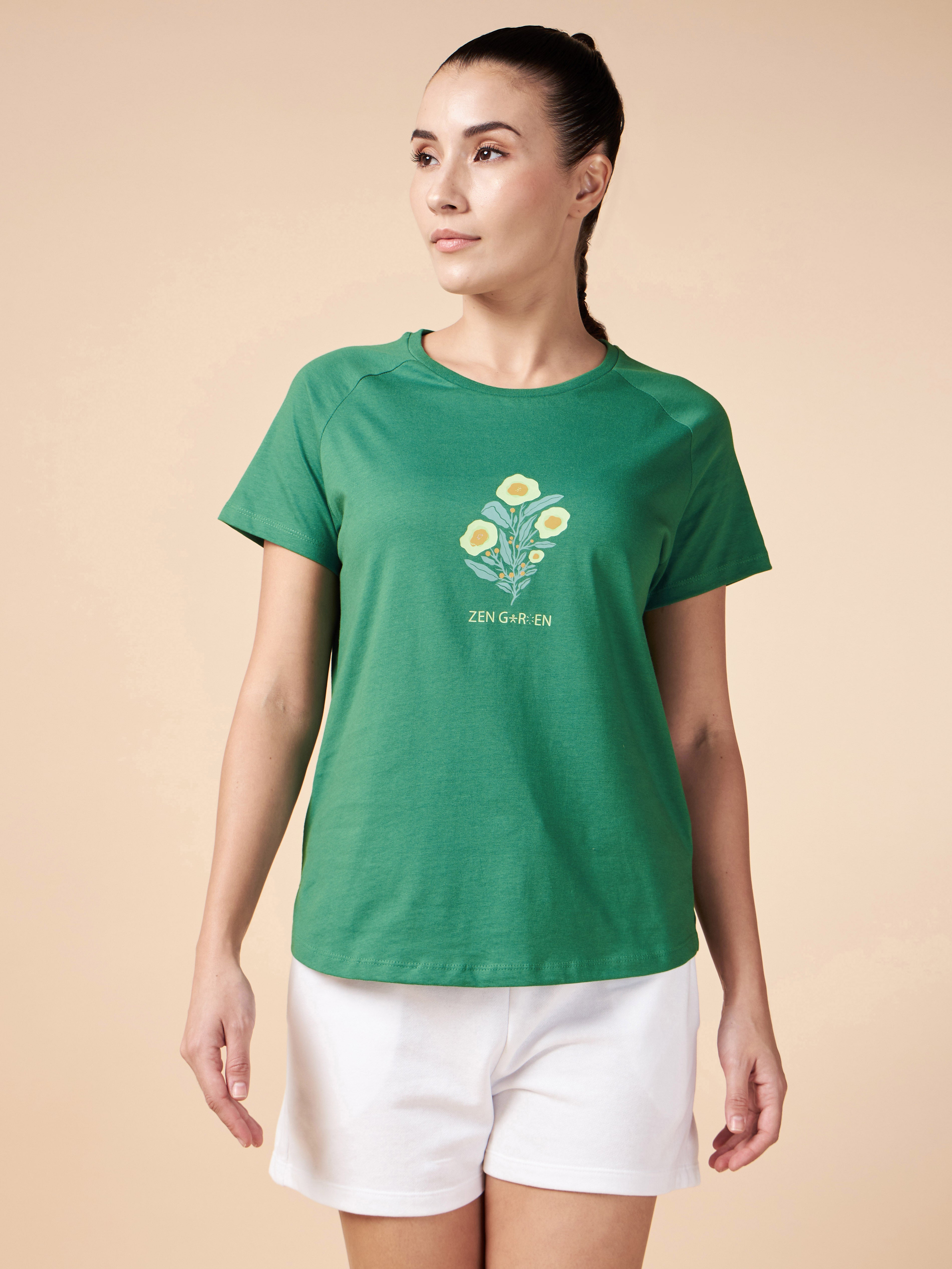 Zen Garden Motif Yoga T-shirt