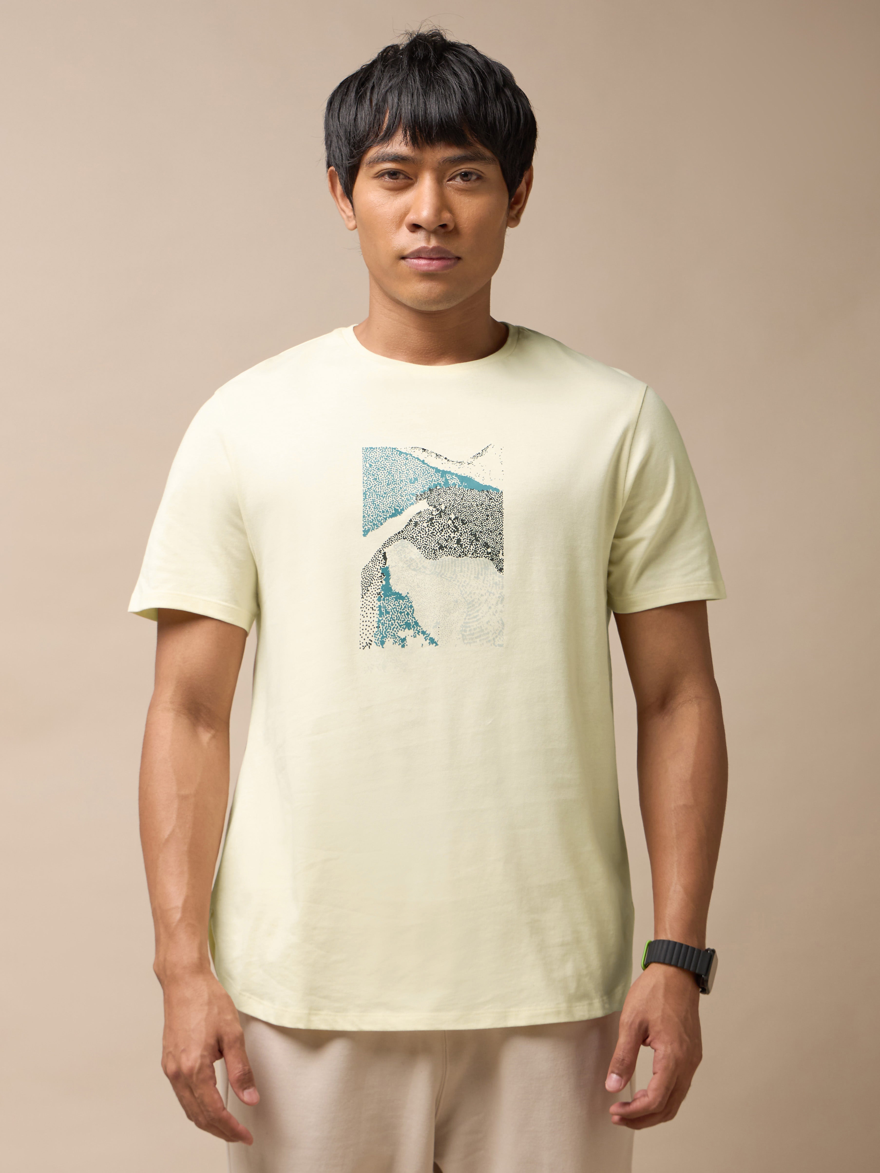 Gravel Print Yoga T-shirt