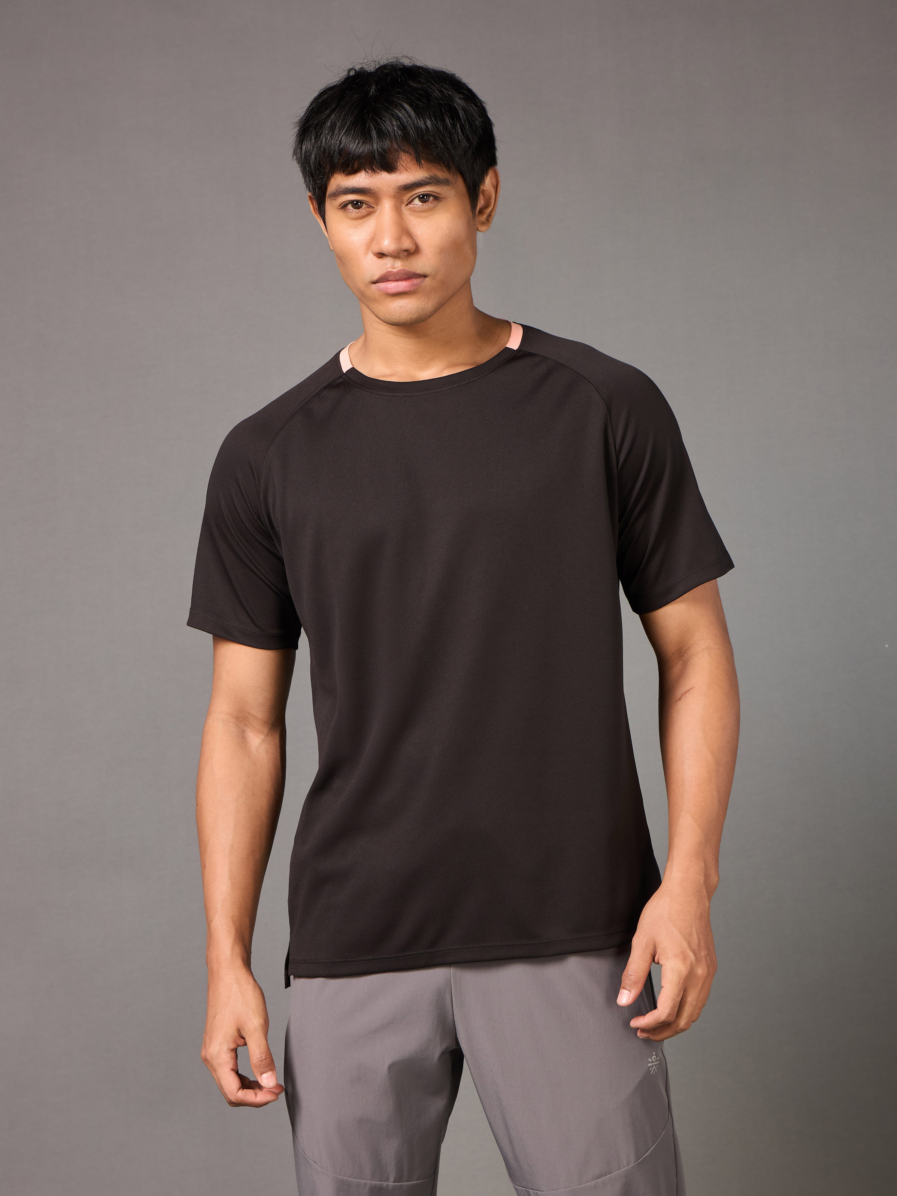 Men's Running Athlete Black T-shirt