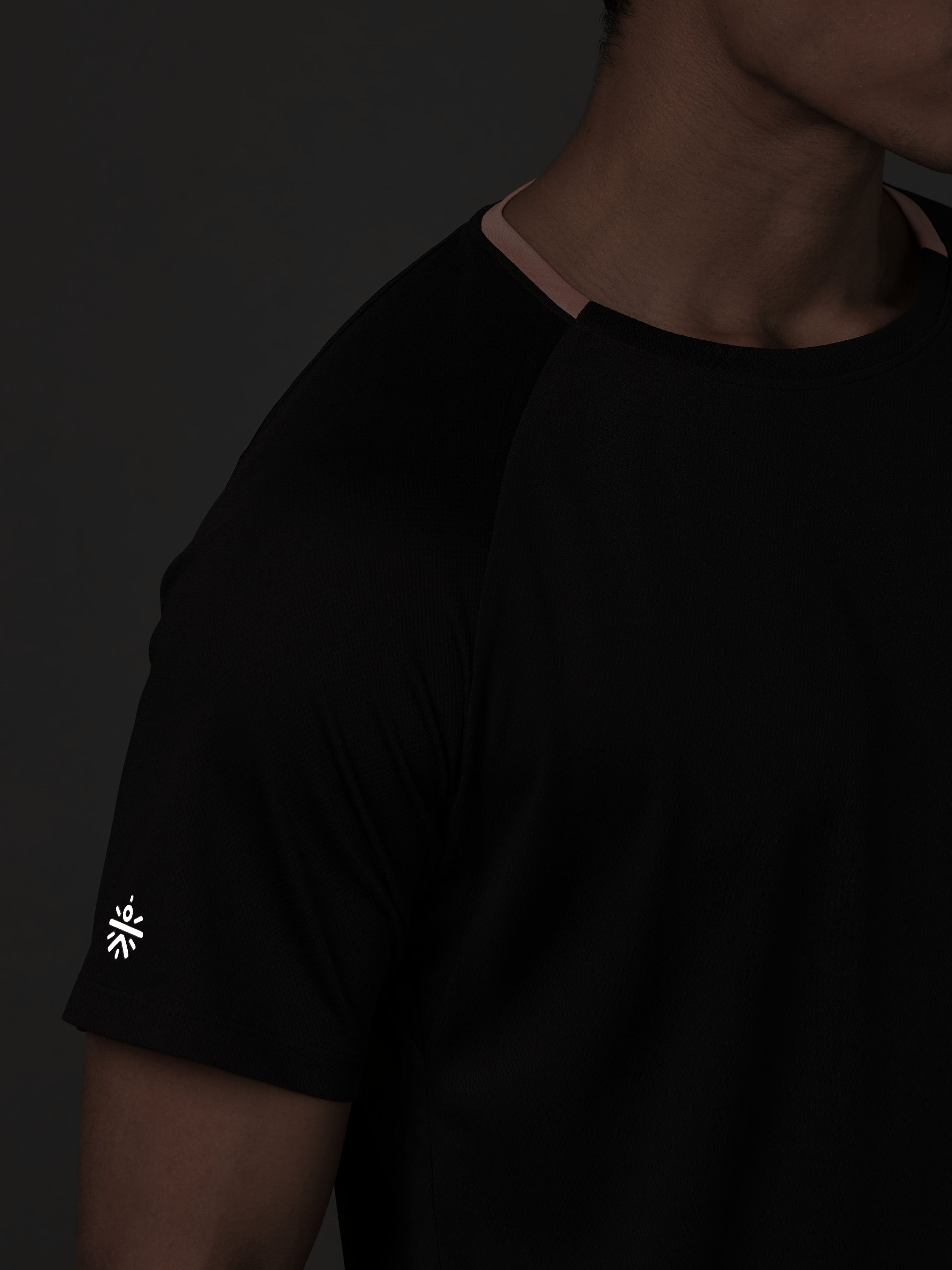 Men's Running Athlete Black T-shirt