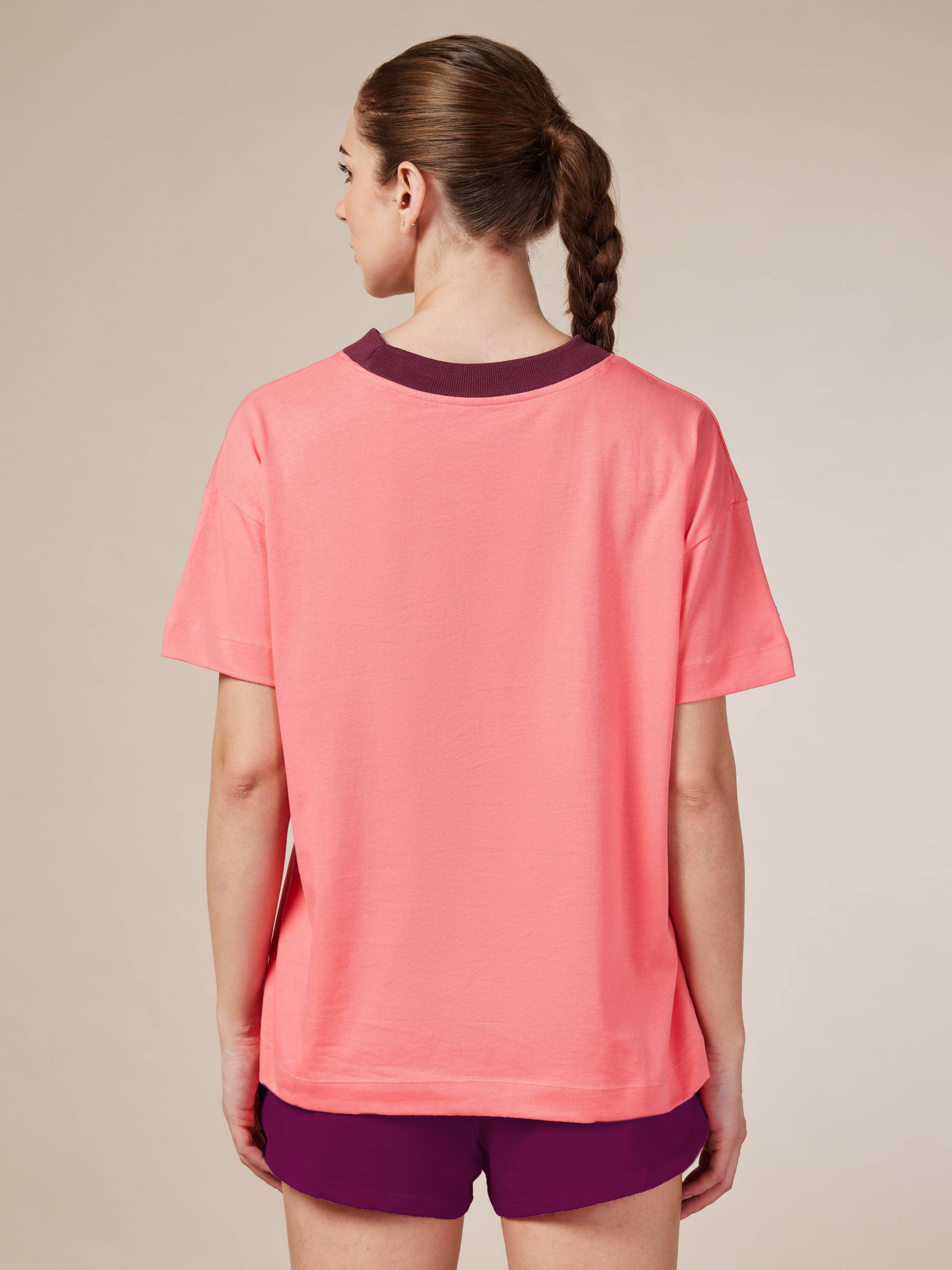Women's Ath. Club Pink Printed T-shirt