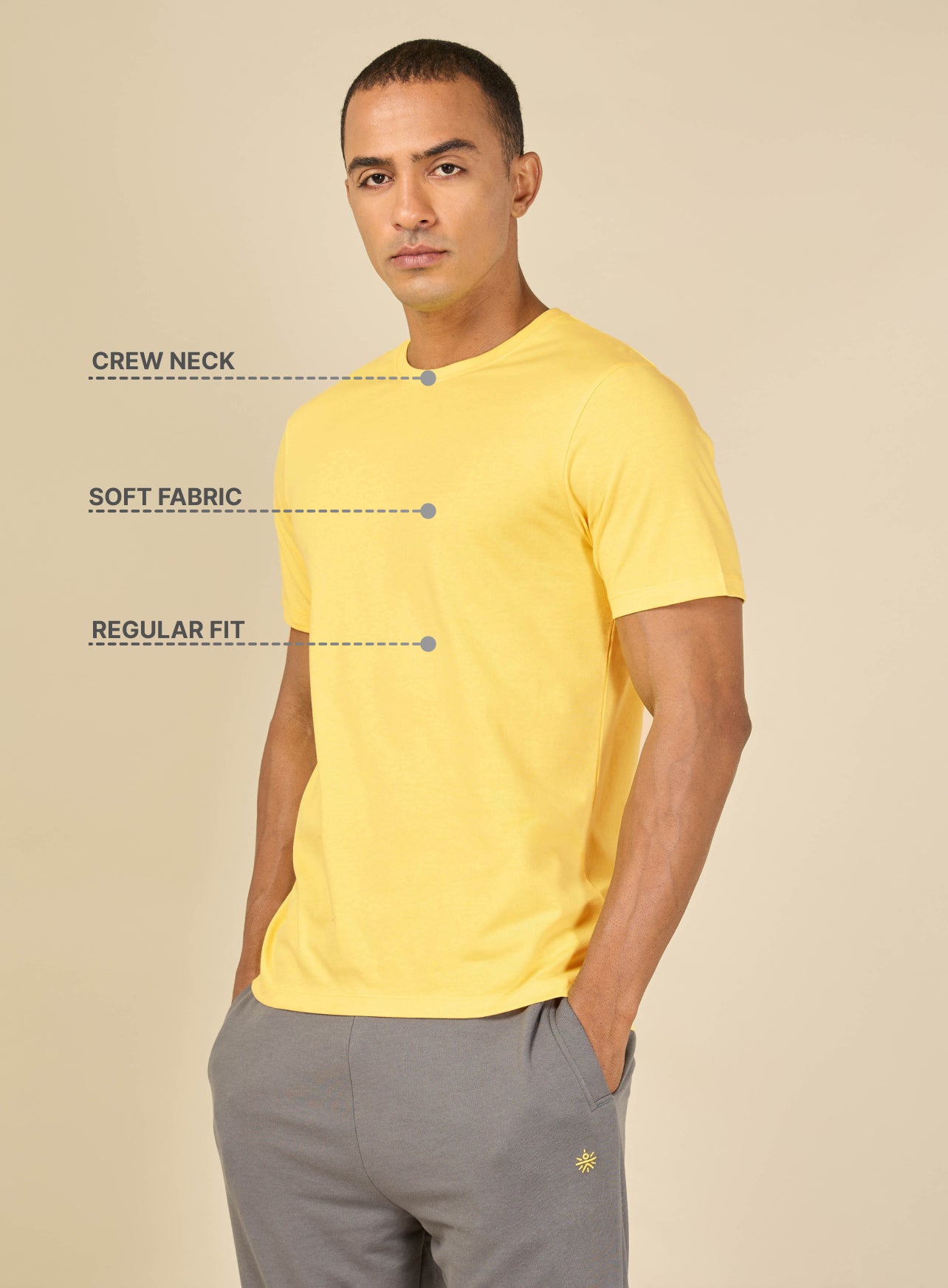 Yellow Cult Leisure T-shirt for Men