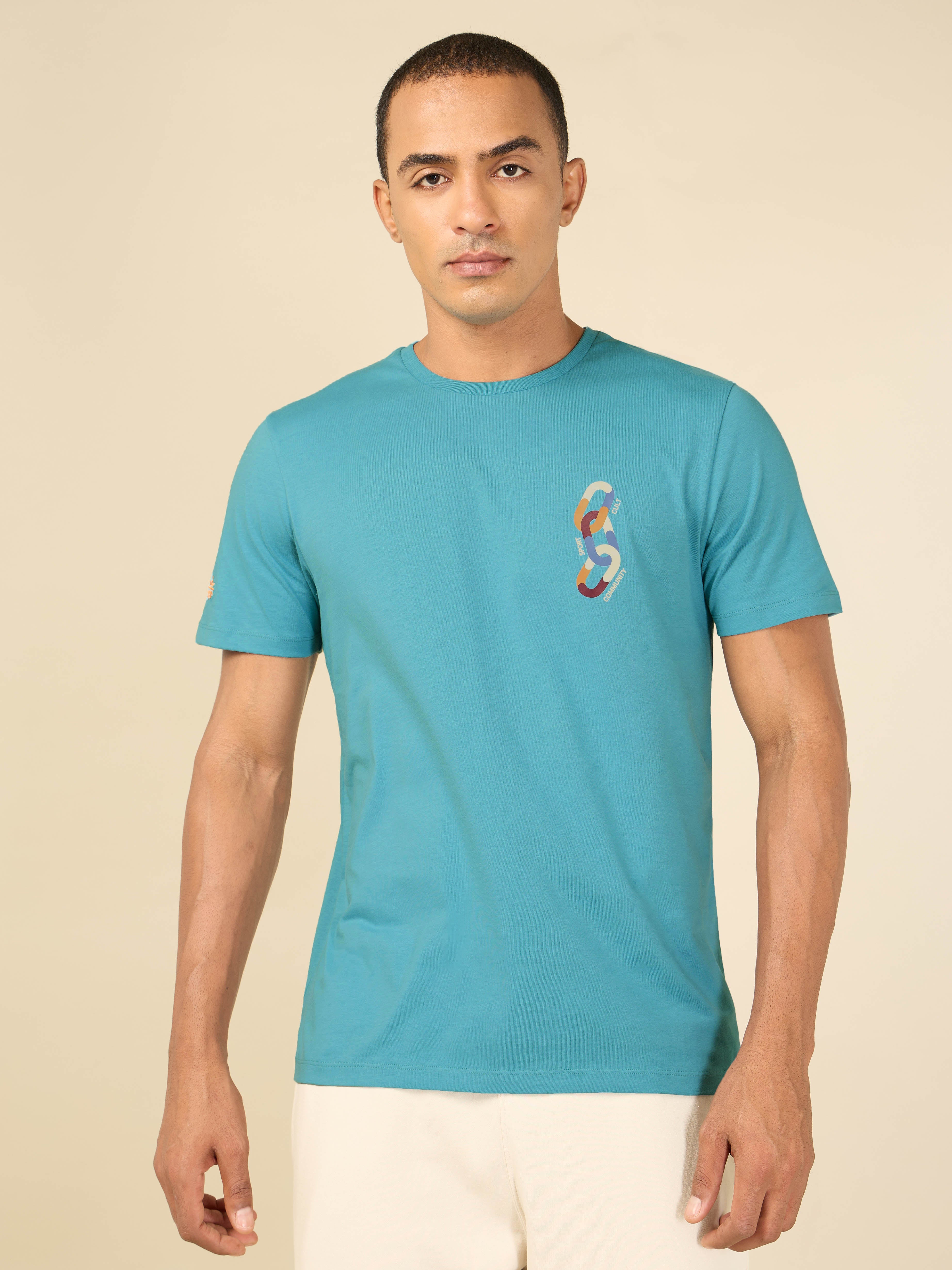 Men Blue Community Link T-shirt