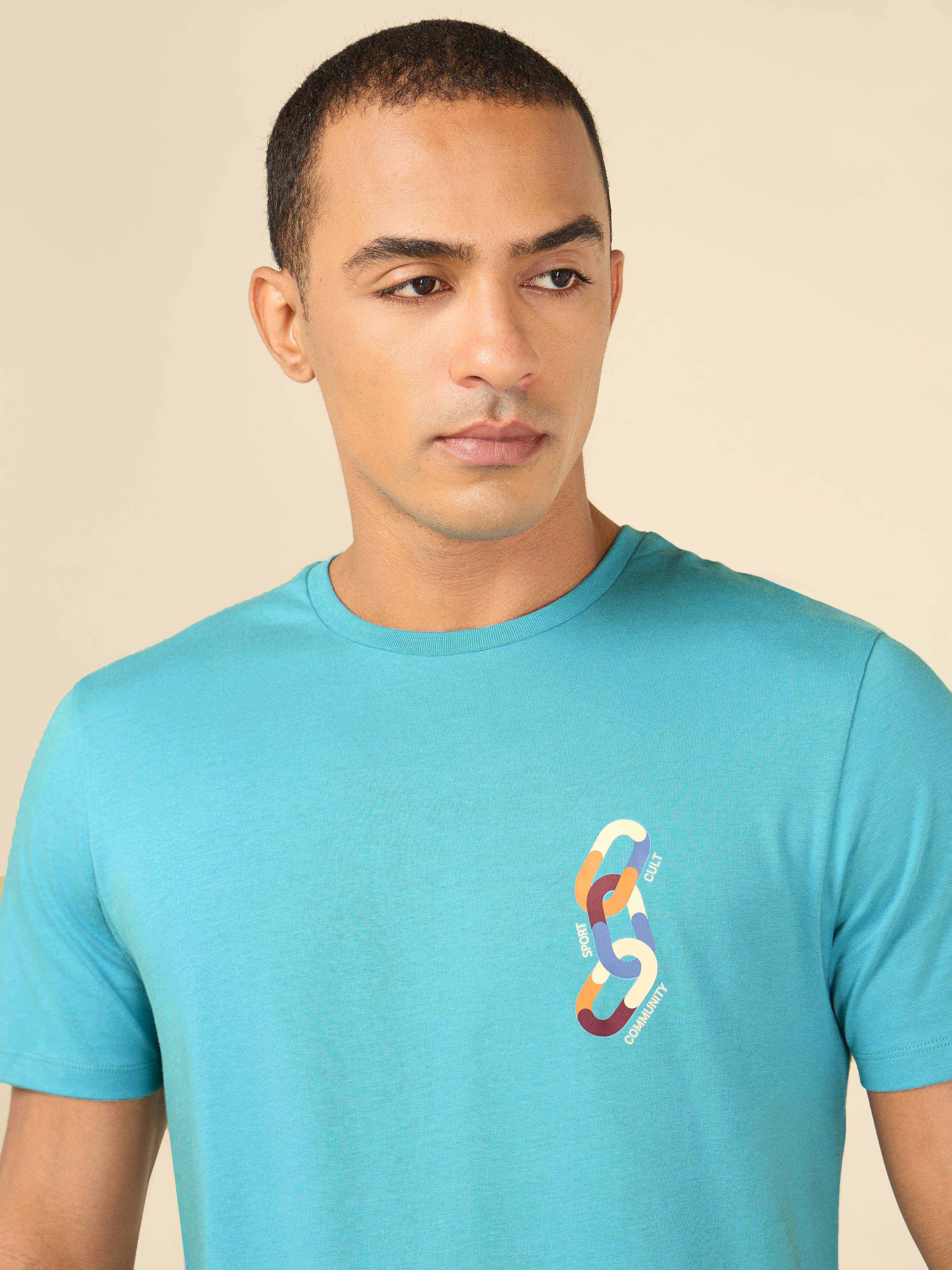 Men Blue Community Link T-shirt