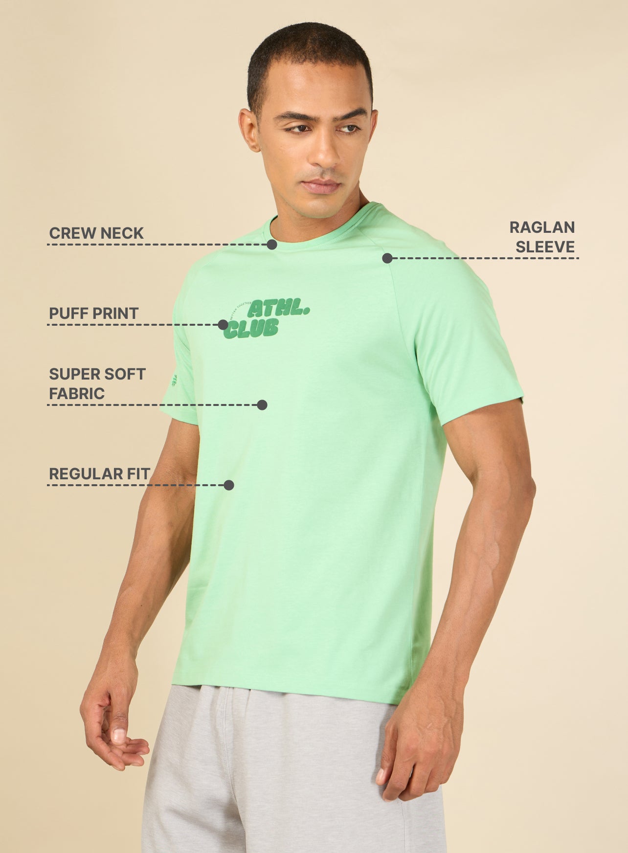 Men Ath. Club Green T-shirt