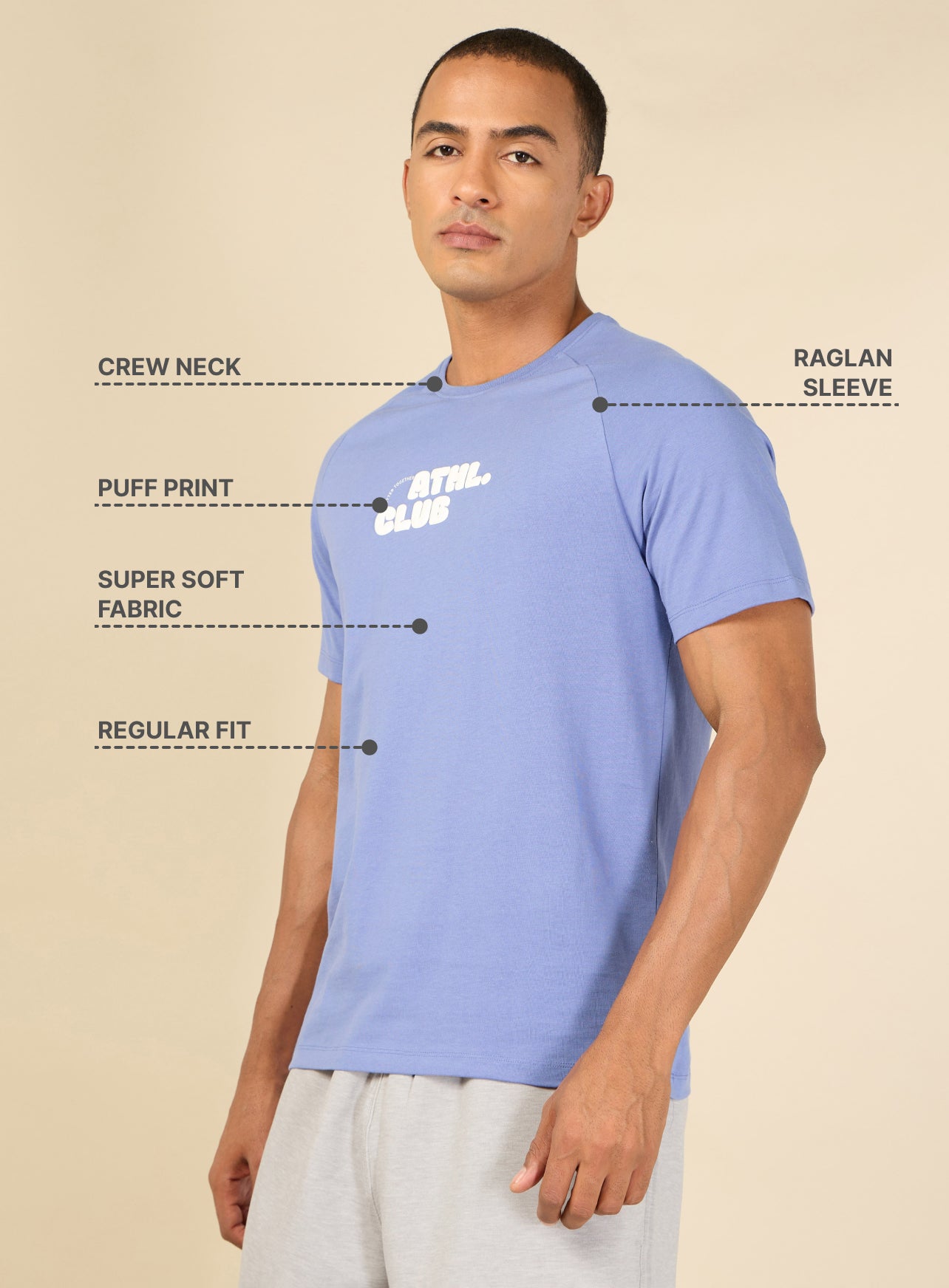 Men Ath. Club Purple T-shirt