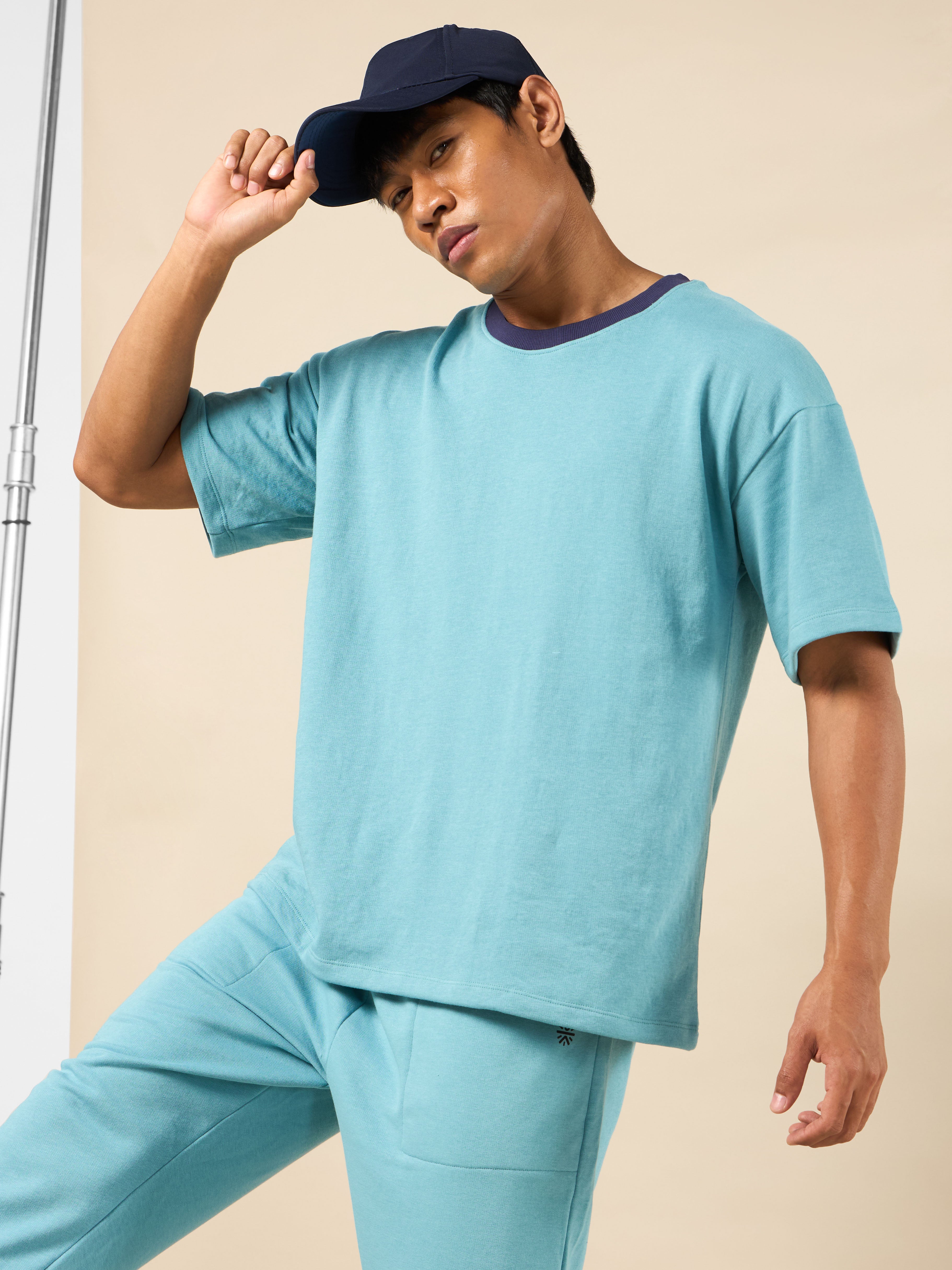 Men's Blue Cult Brand Carrier Oversized T-shirt