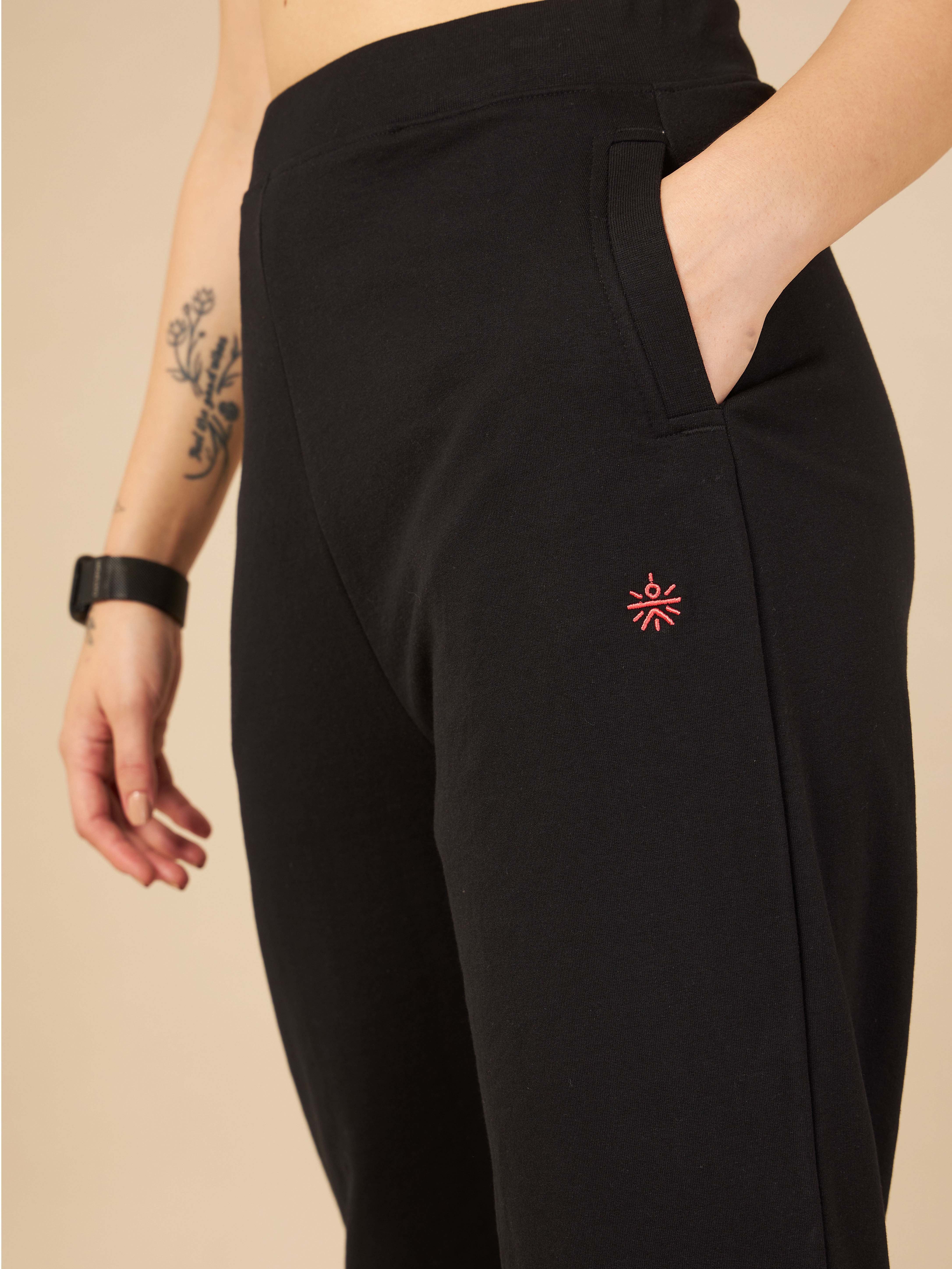 Women Black Cult Leisure Joggers