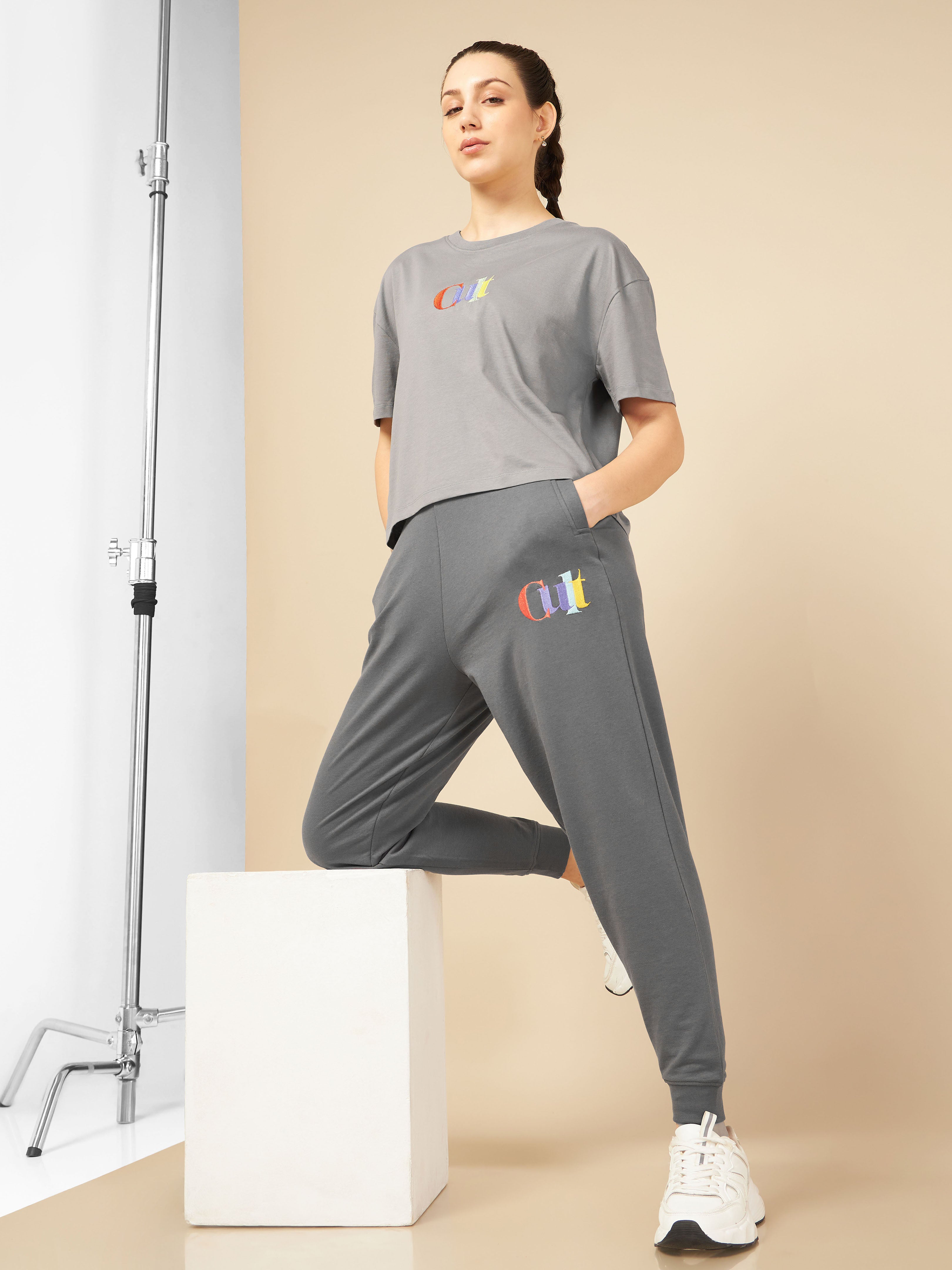 Women Grey Cult Club Joggers