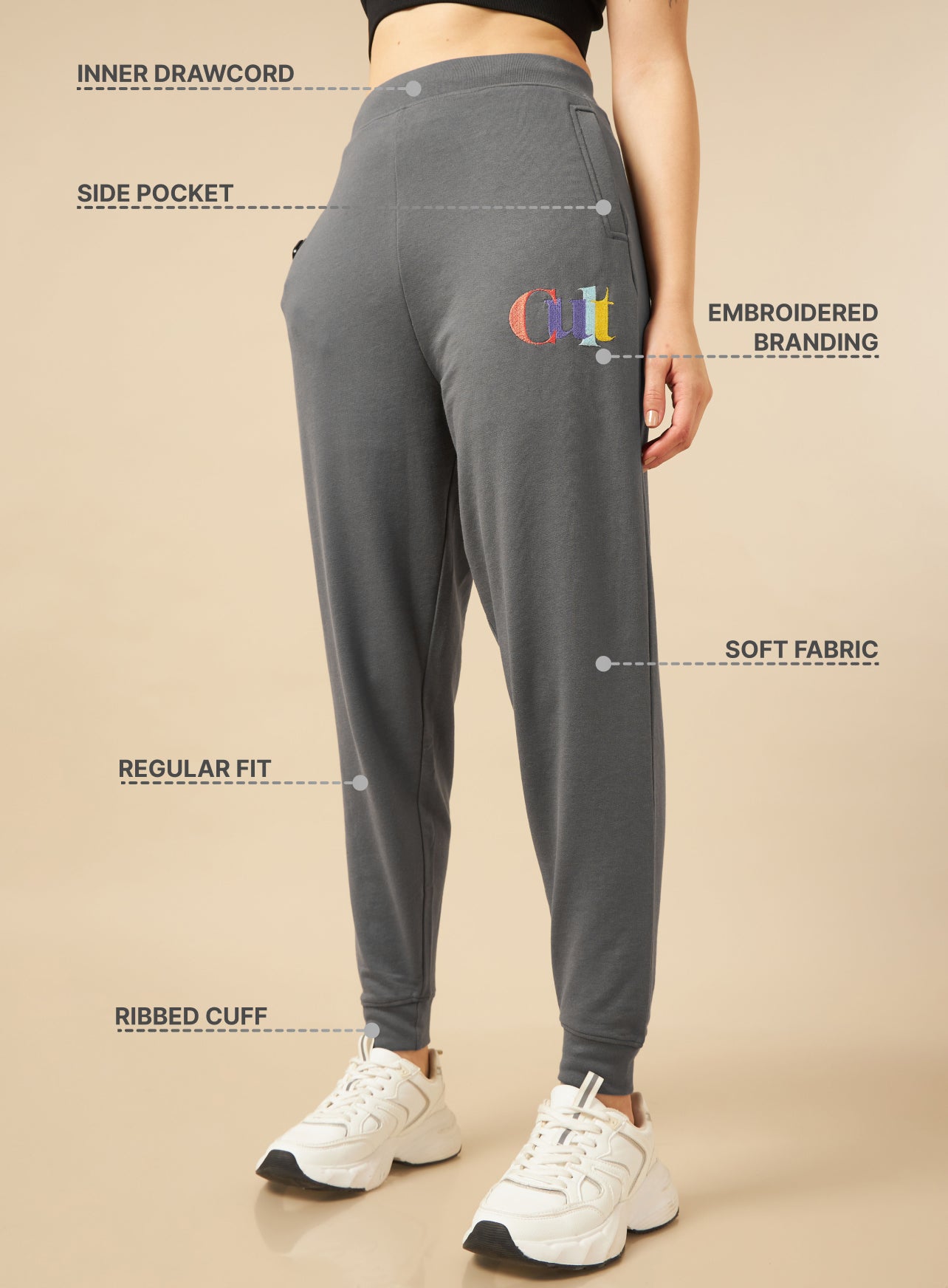 Women Grey Cult Club Joggers