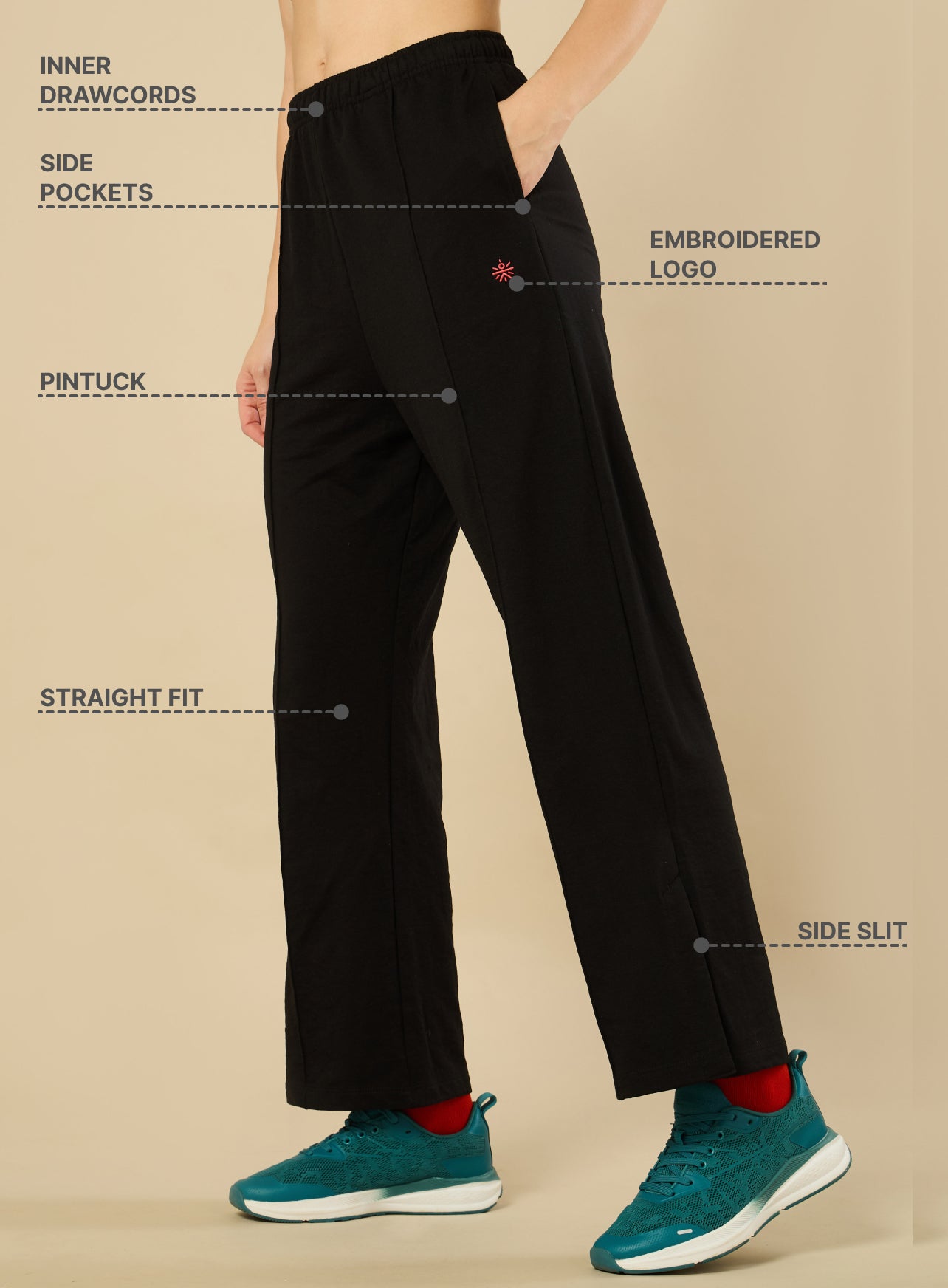 Black Cult Community Straight Trackpant