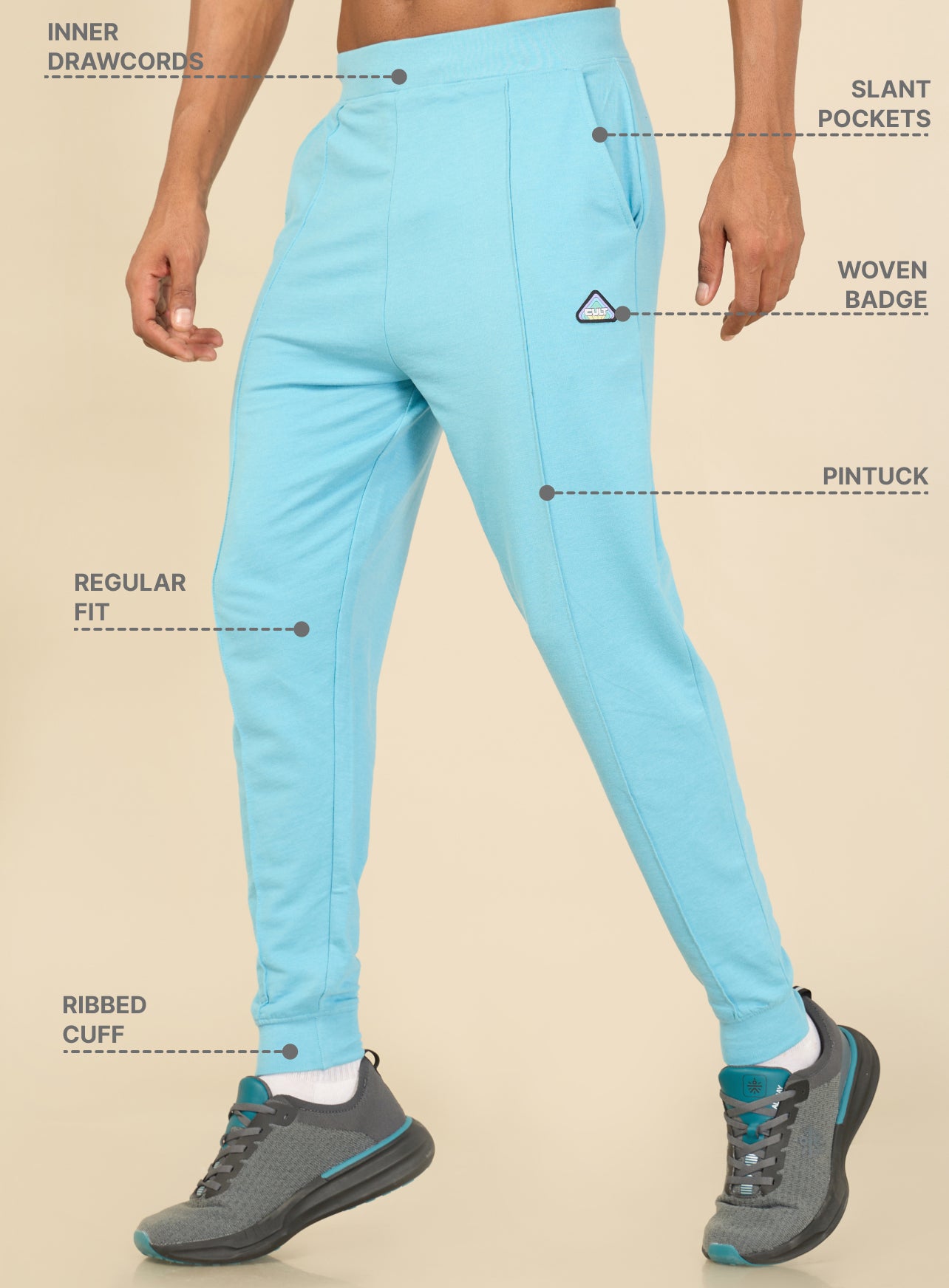Men All in Sport Blue Joggers