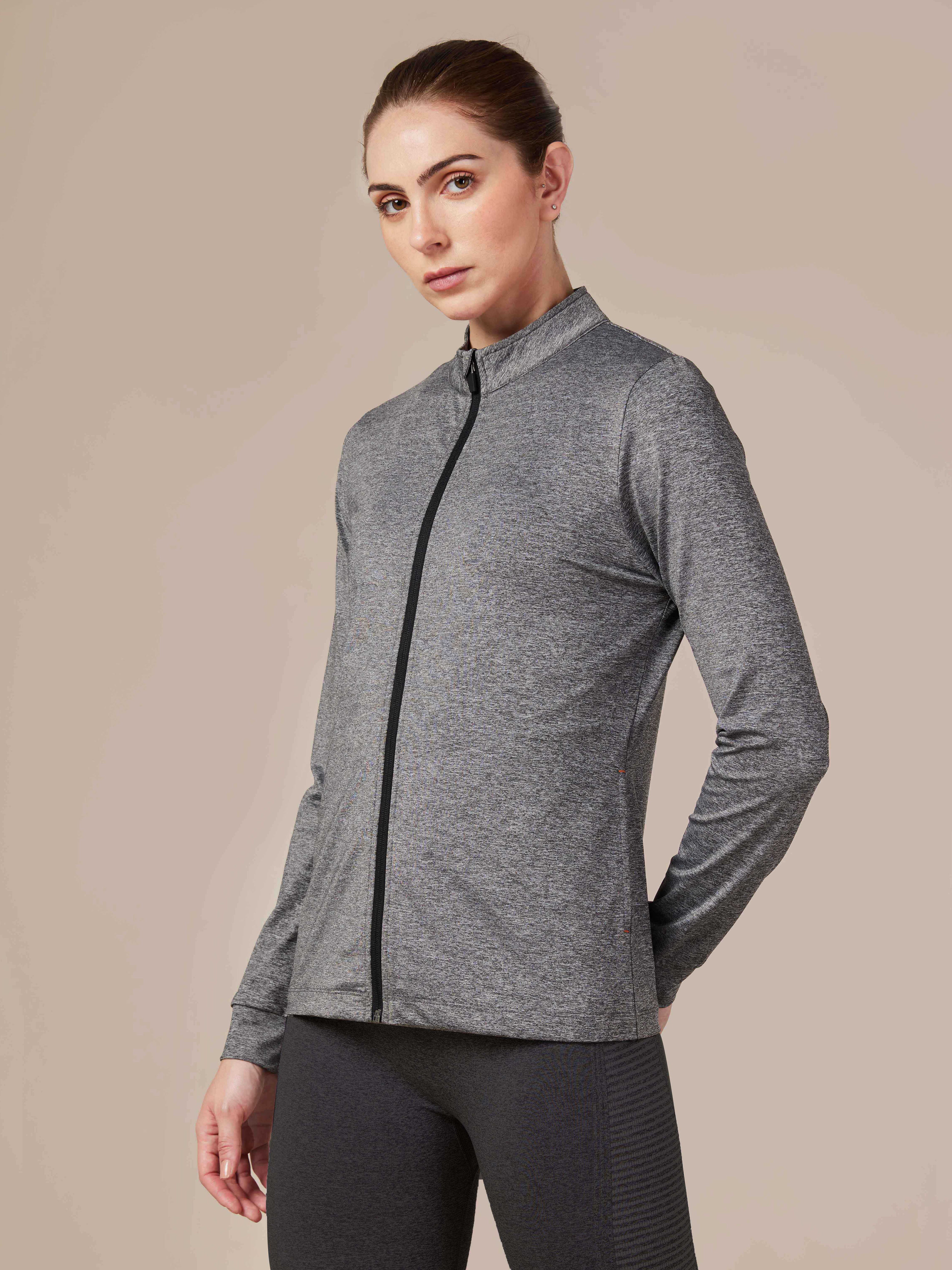 Women's Anthra Melange Training Essential Jacket