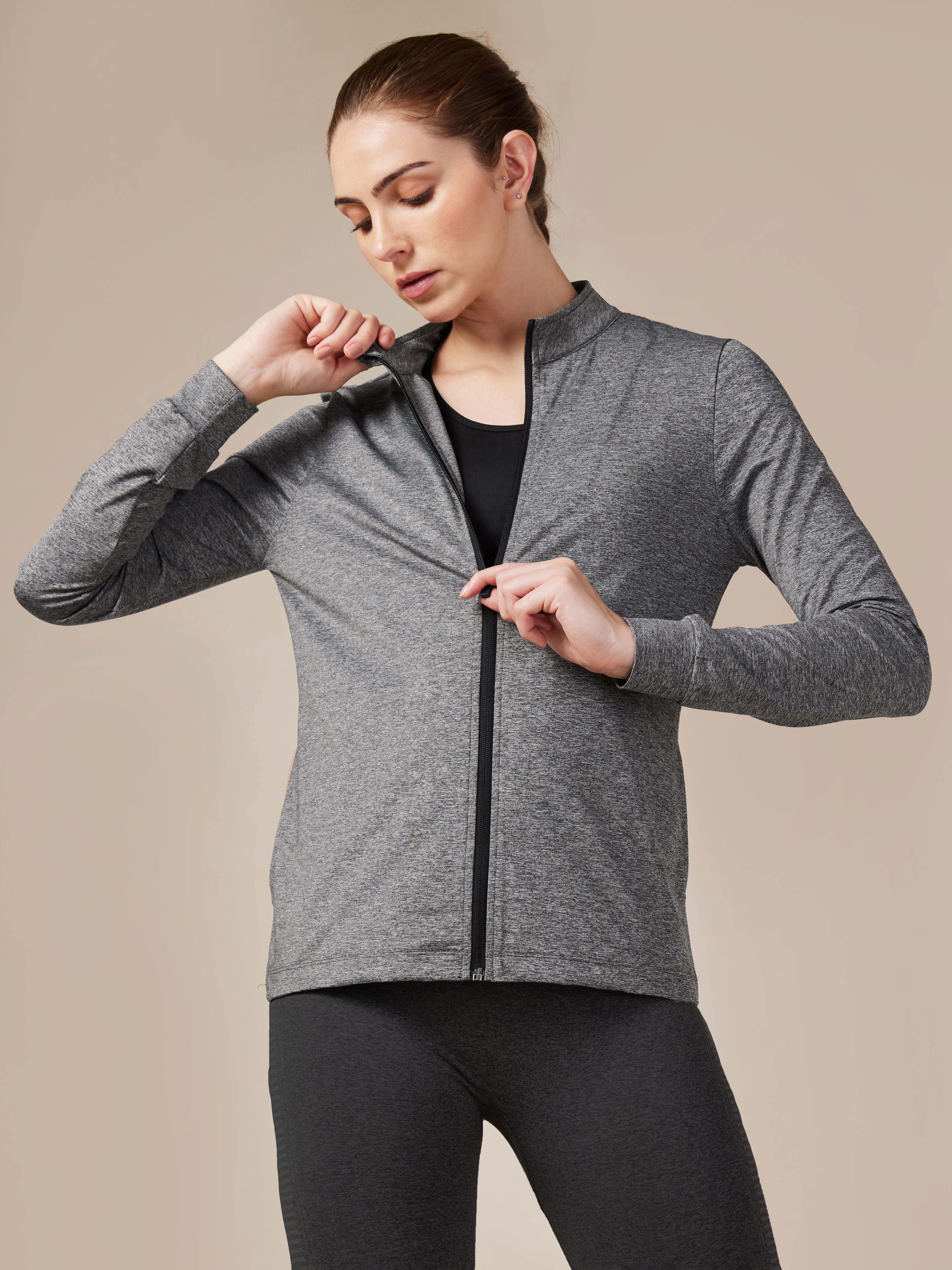 Women's Anthra Melange Training Essential Jacket