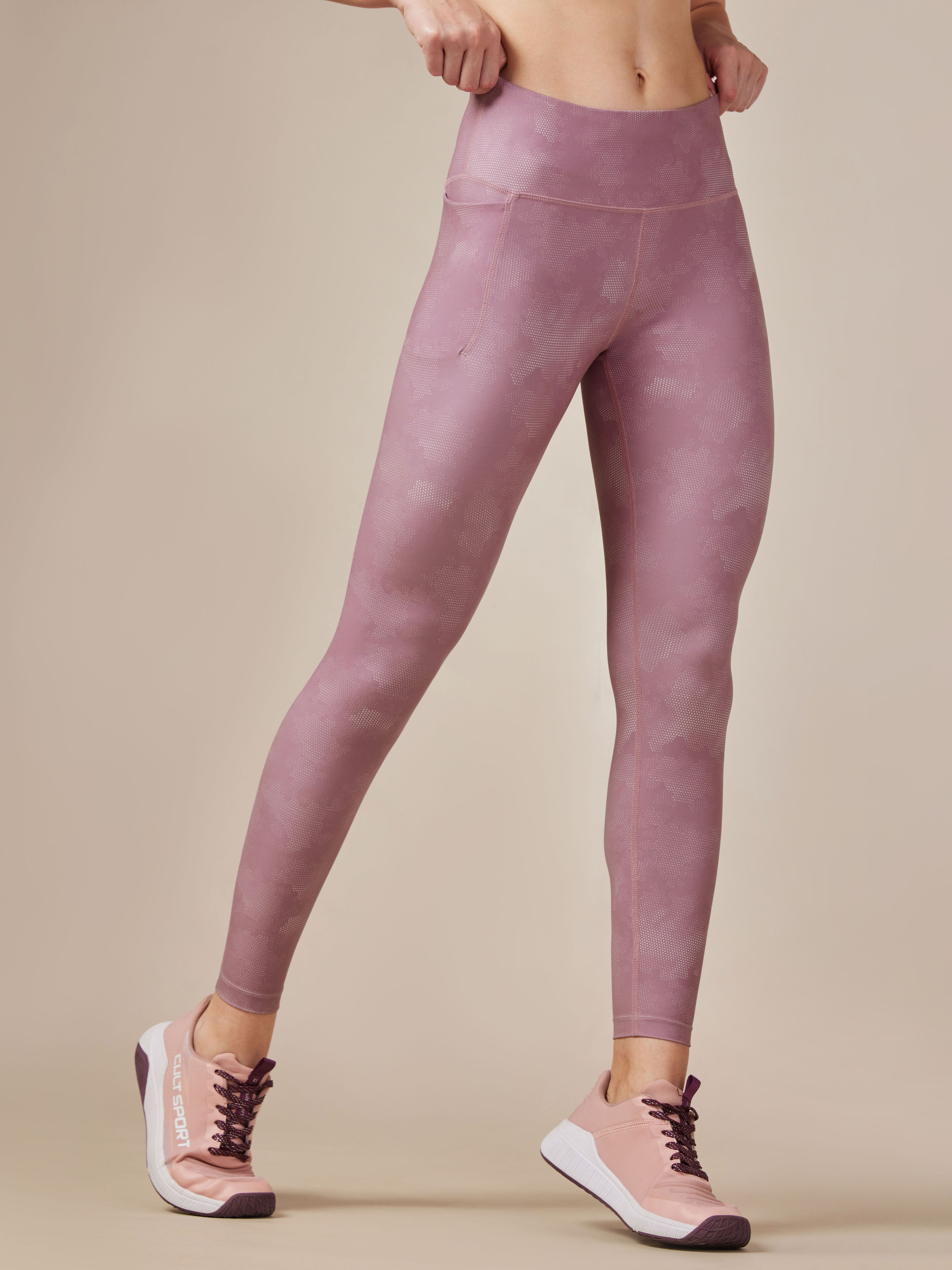 Pink Printed Performance Tights