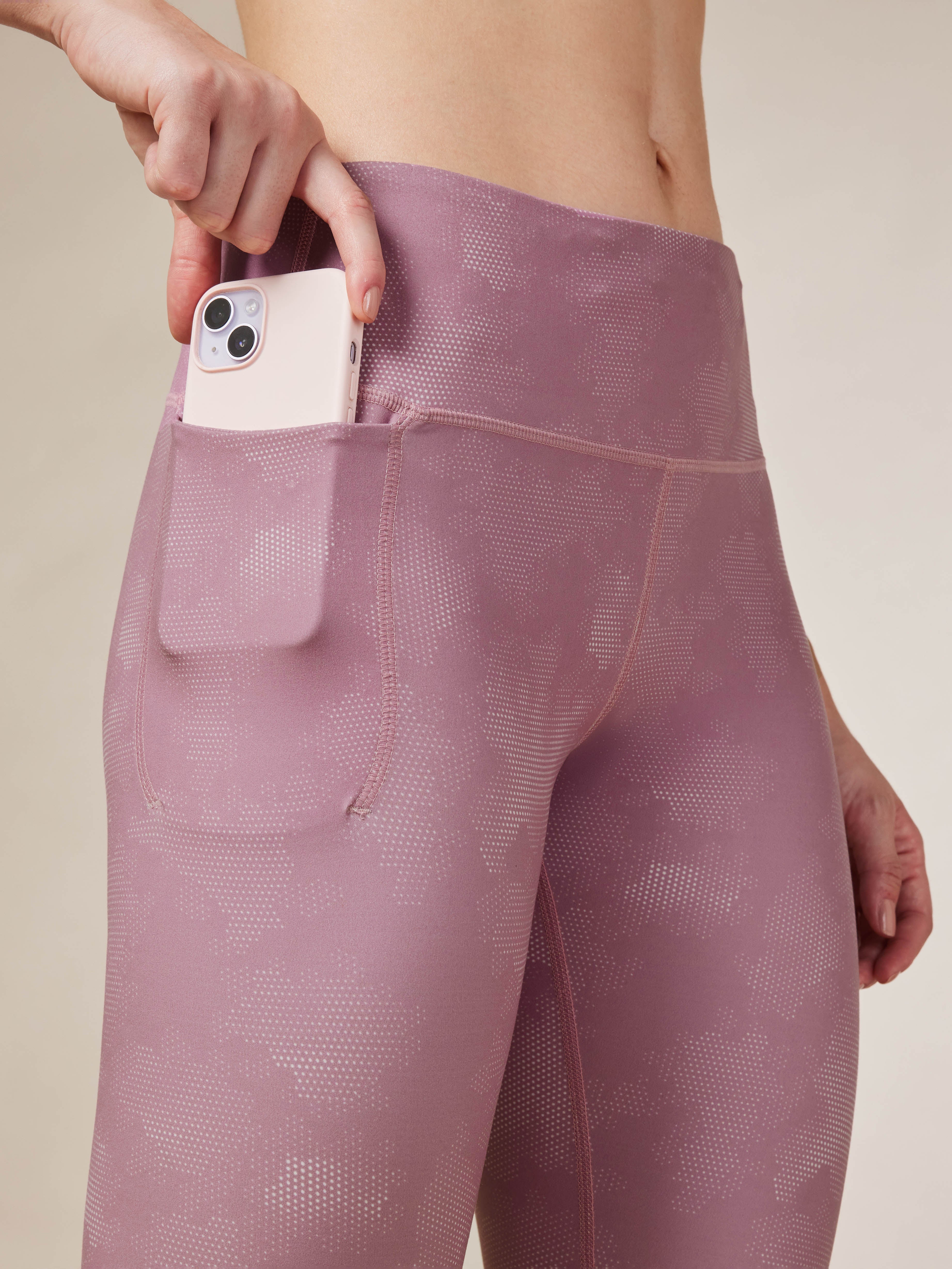 Pink Printed Performance Tights