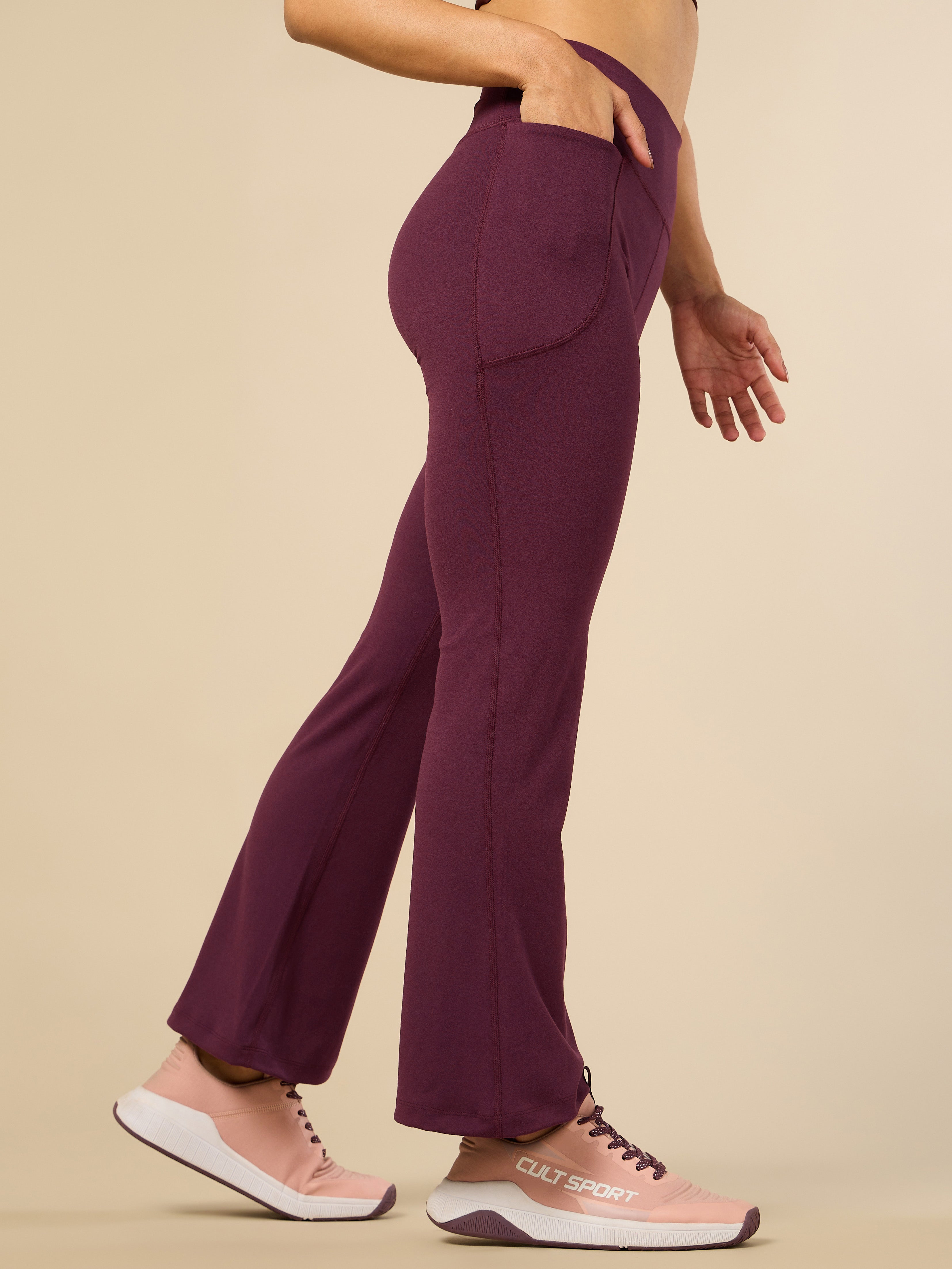 Women's COMFlex Wine Performance Flare Pants