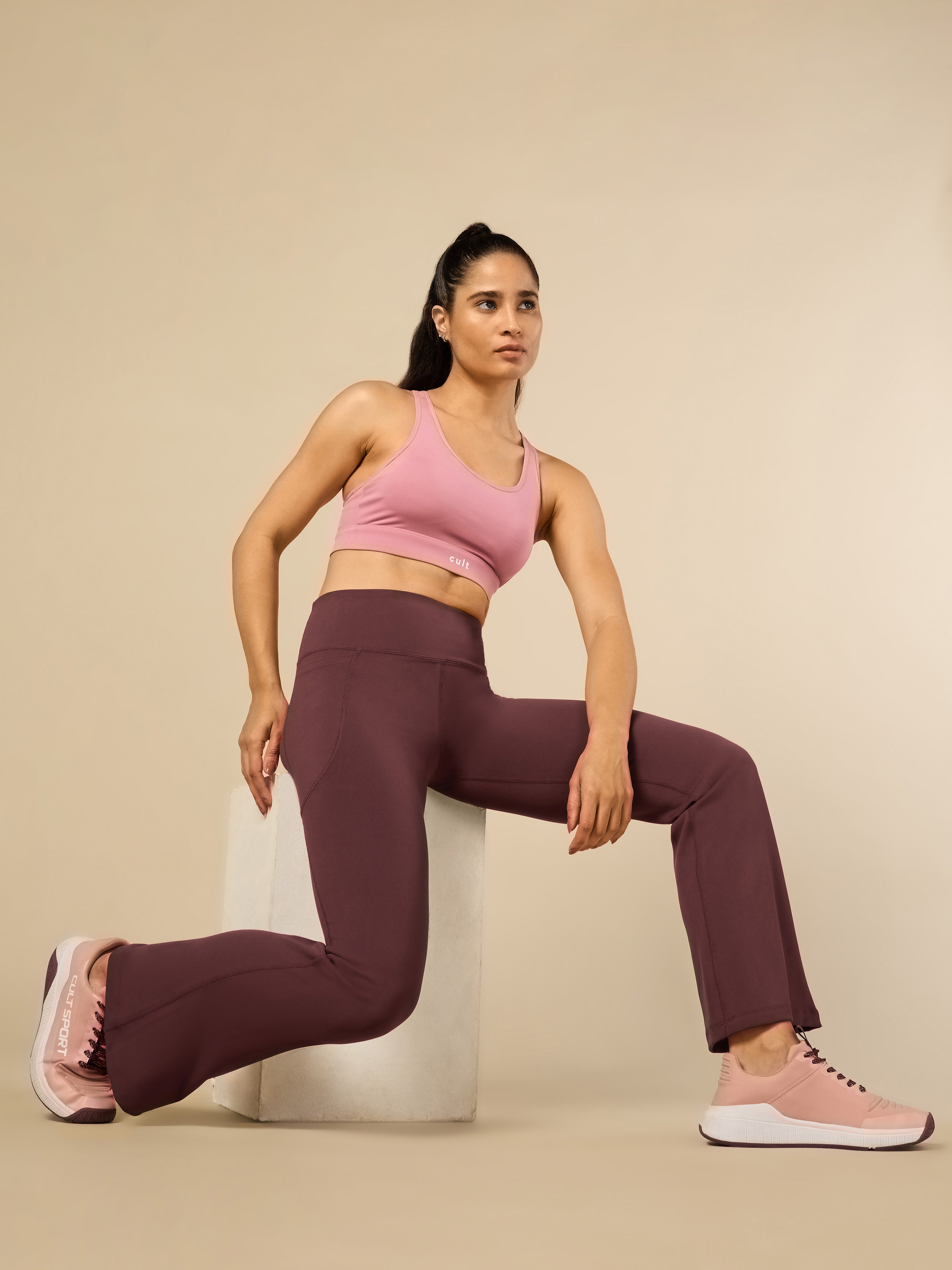 Women's COMFlex Dark Brown Performance Flare Pants