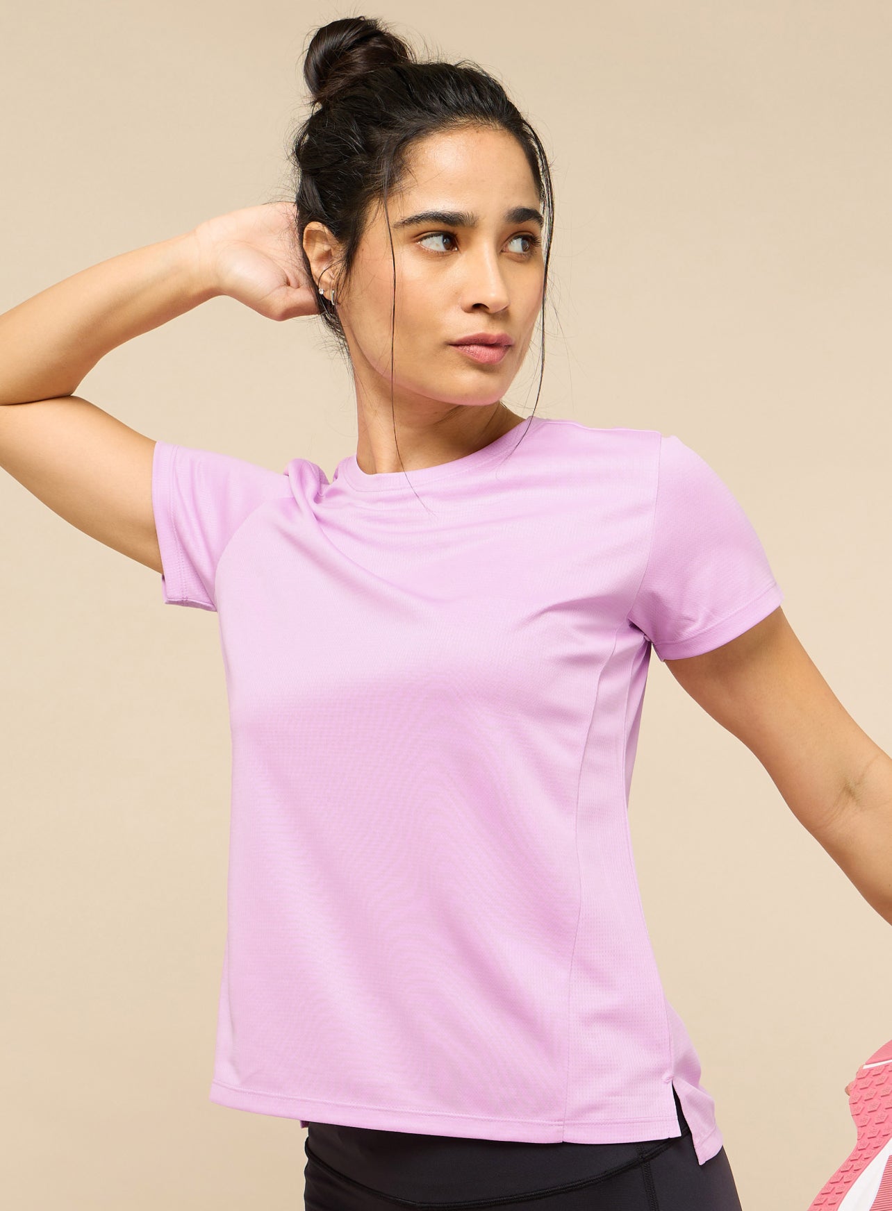Women's Stay Fit Pink Performance T-shirt