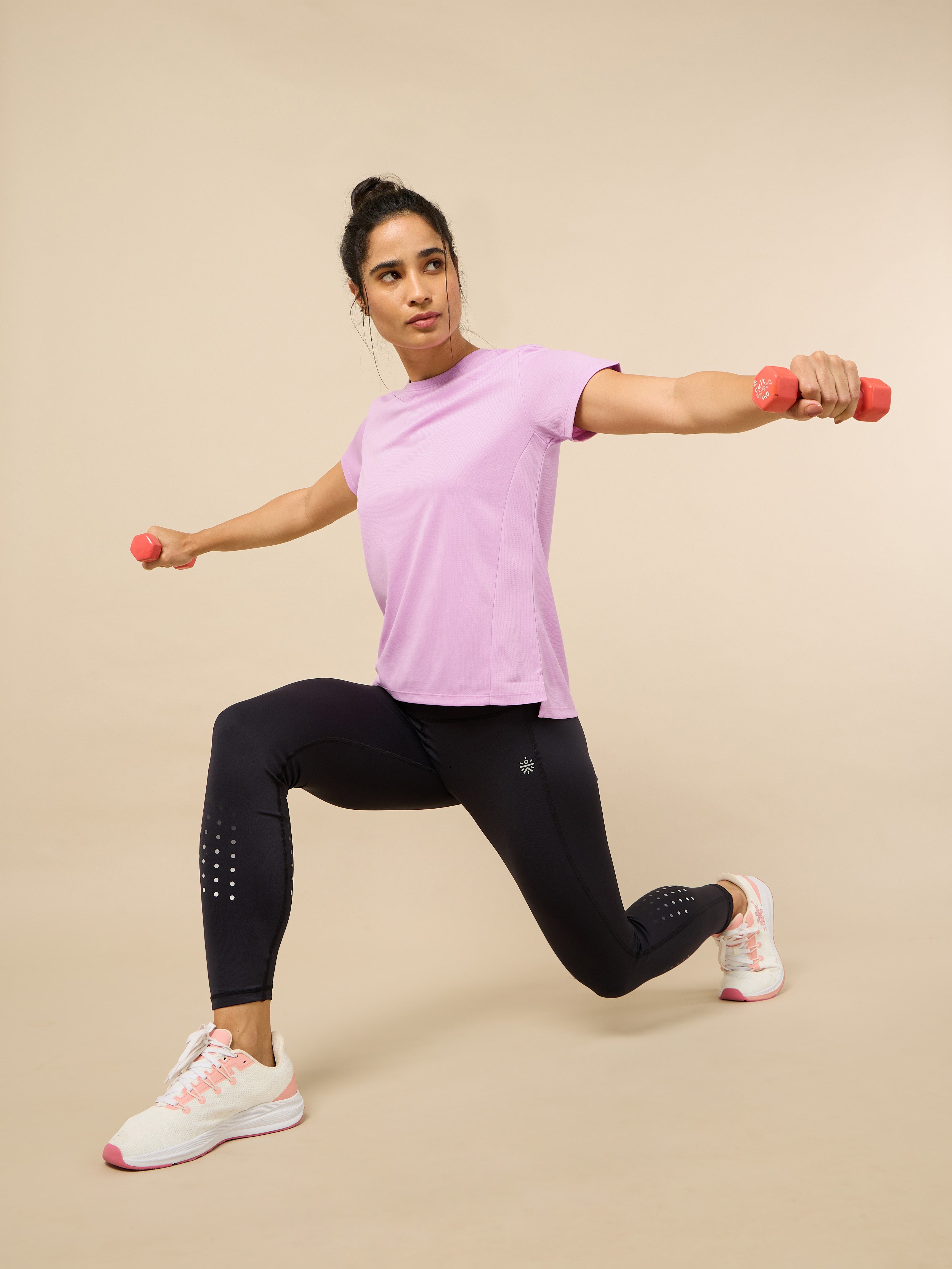 Women's Stay Fit Pink Performance T-shirt