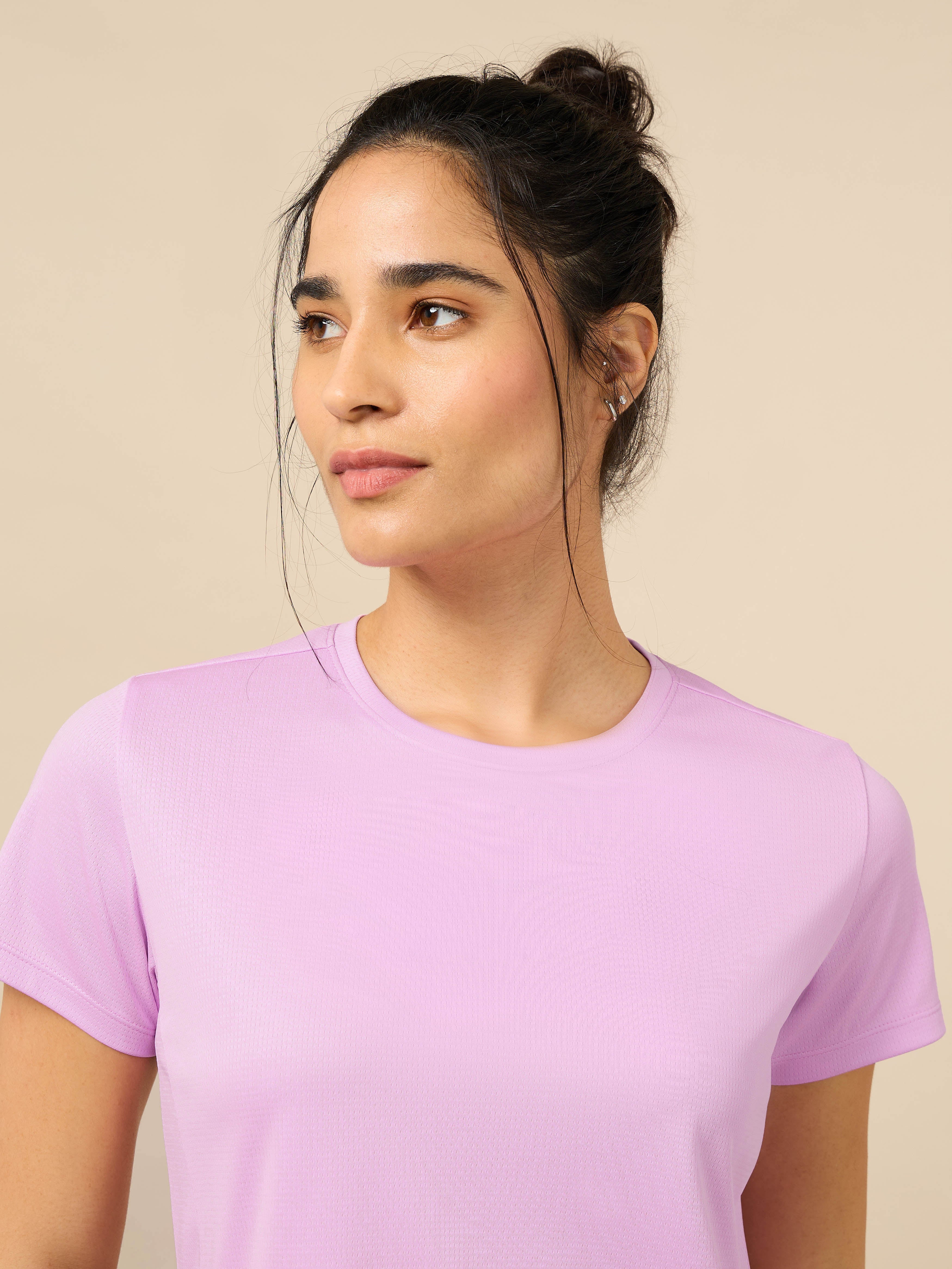 Women's Stay Fit Pink Performance T-shirt