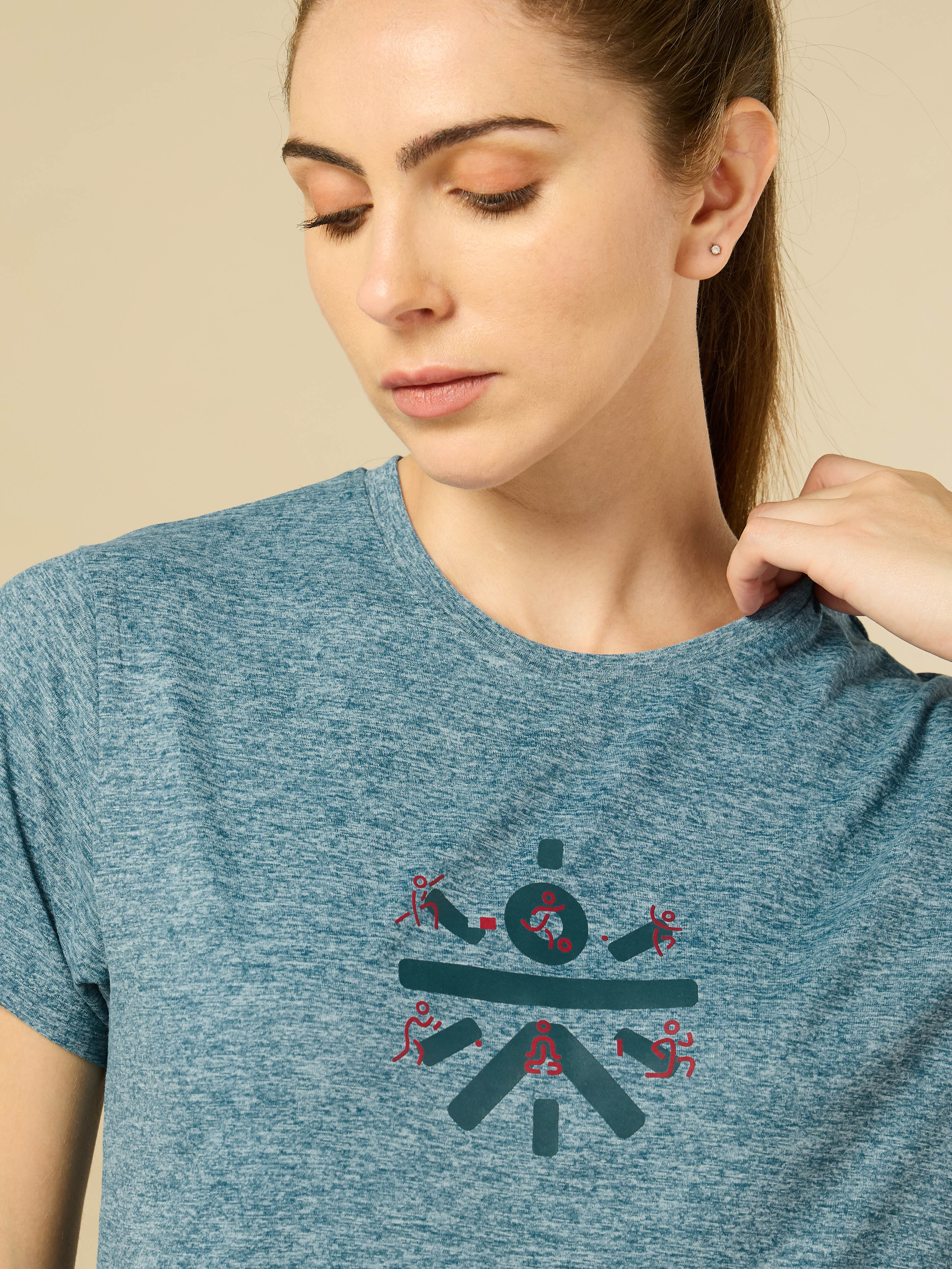 Brand logo Blue T-shirt