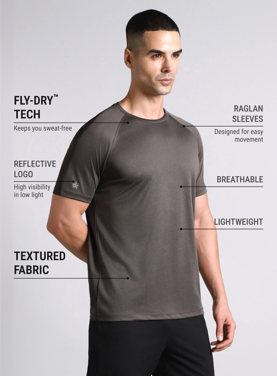 Men's Grey Speed Up T-shirt