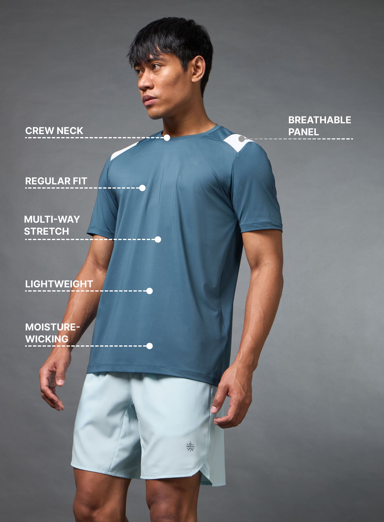 Men's Blue Performance Rotator T-shirt