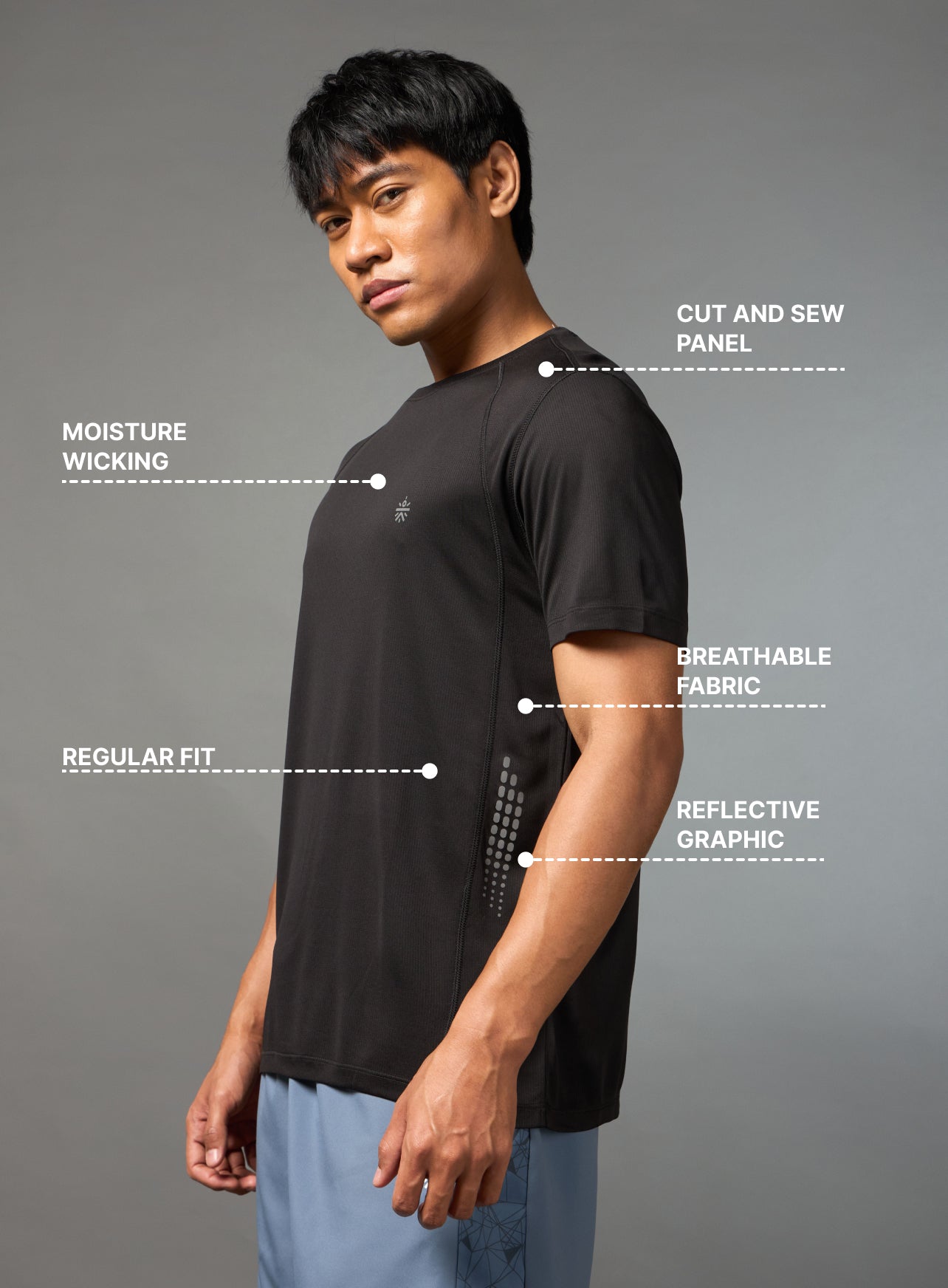 Men's Black Run Elevate T-shirt