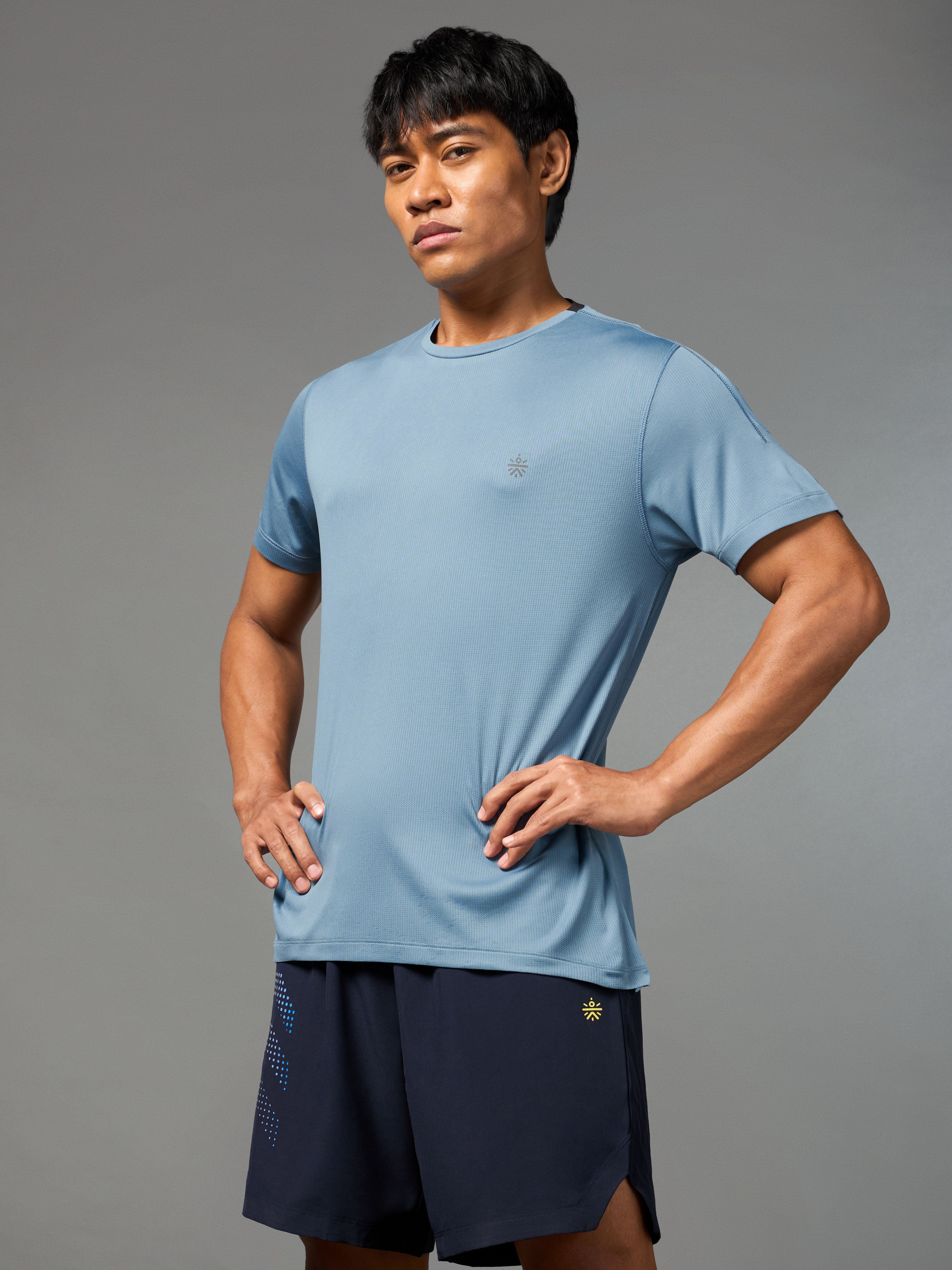 Men's Sky Blue Run Elevate T-shirt