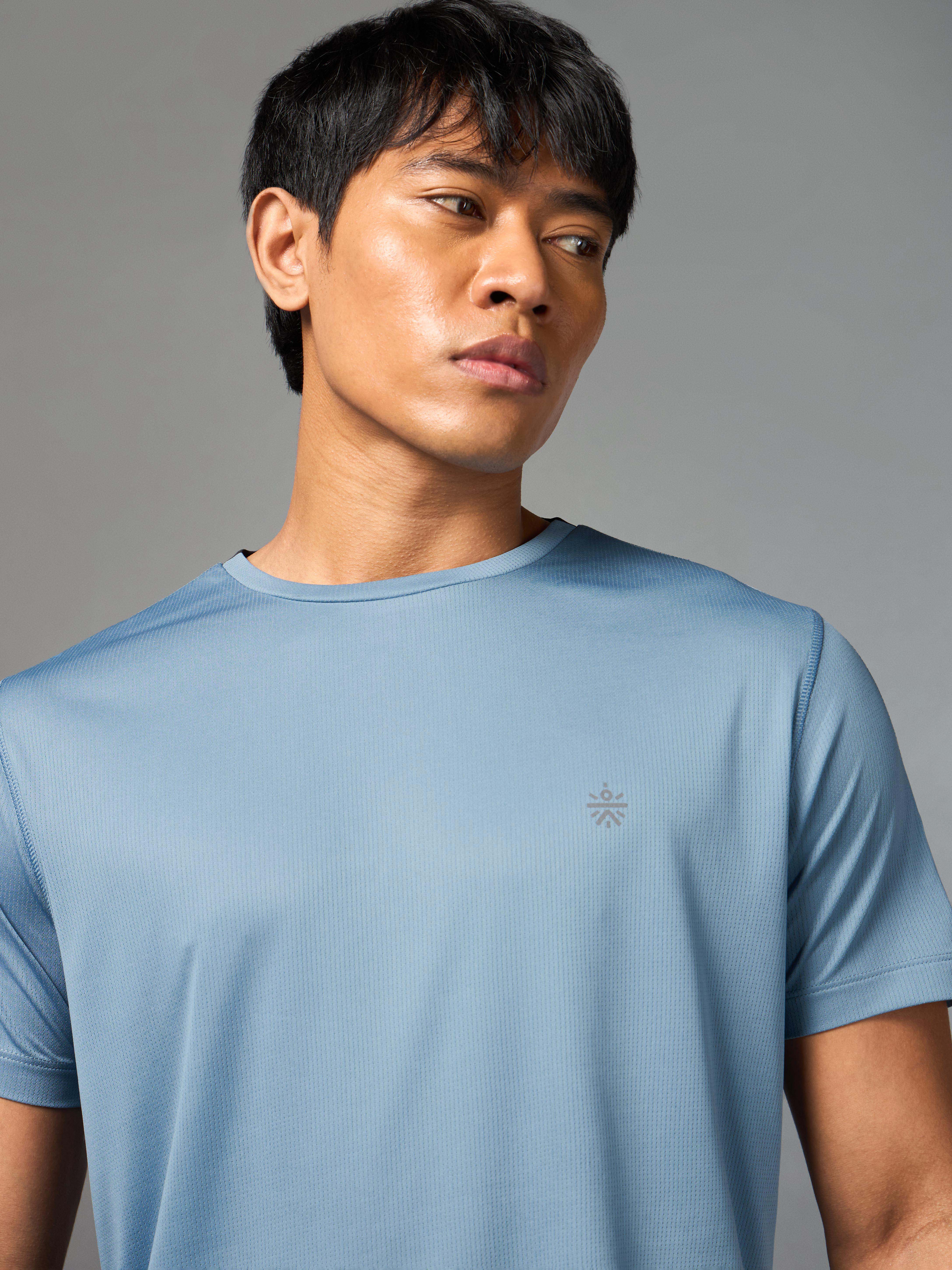 Men's Sky Blue Run Elevate T-shirt