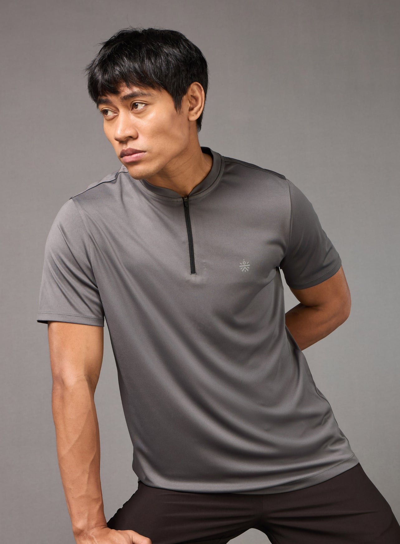 Men's All Terrain Grey Running T-shirt