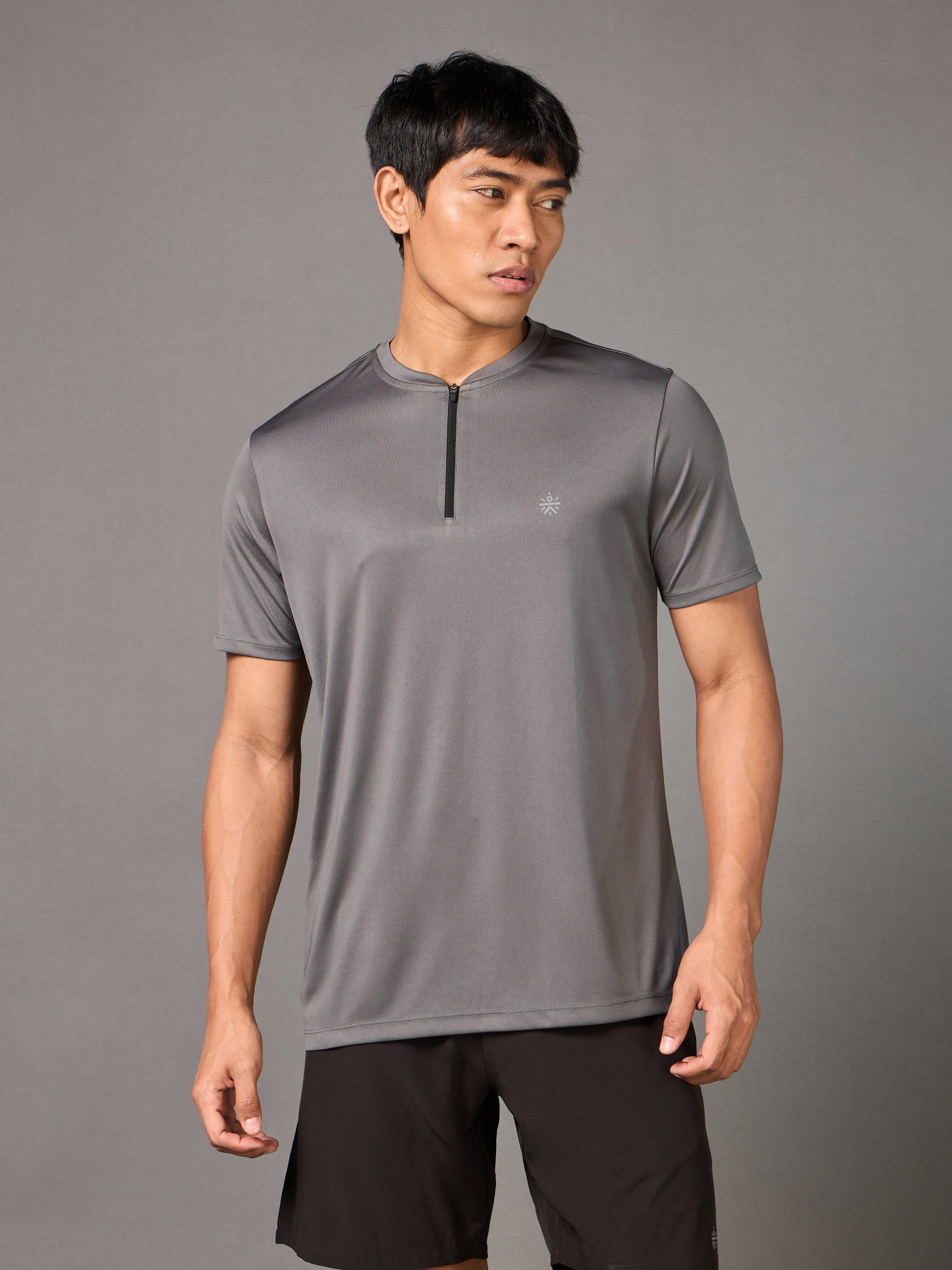 Men's All Terrain Grey Running T-shirt