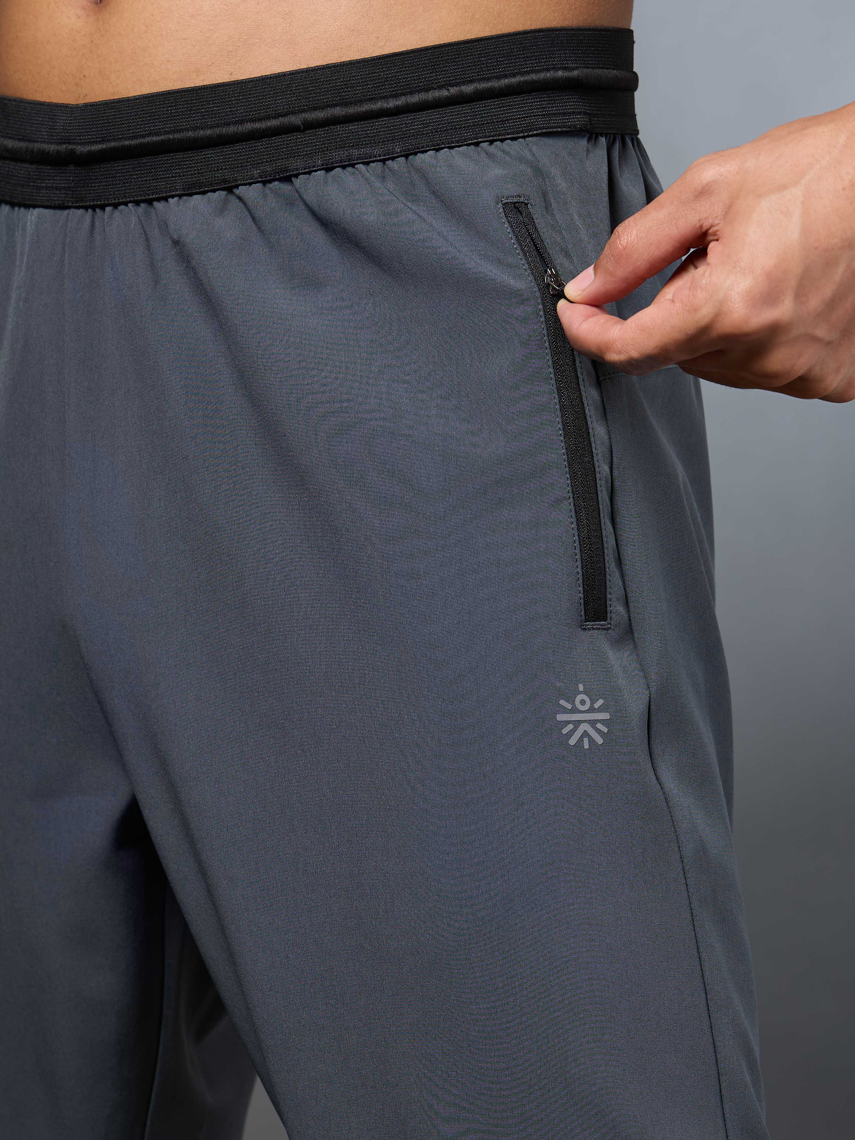 Men's Terrain Run Grey Trackpants
