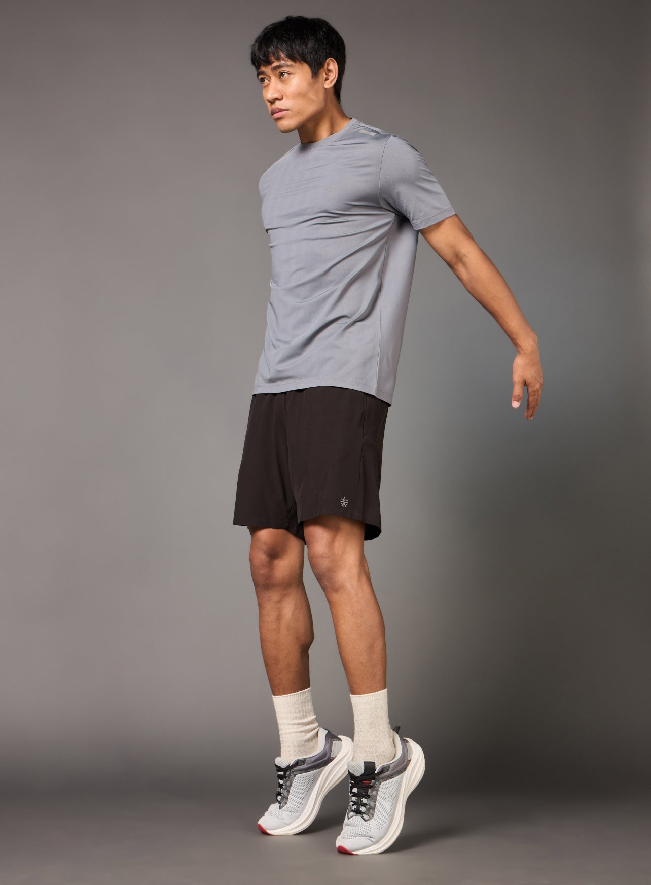 Men's Night Jogger Grey Running T-shirt