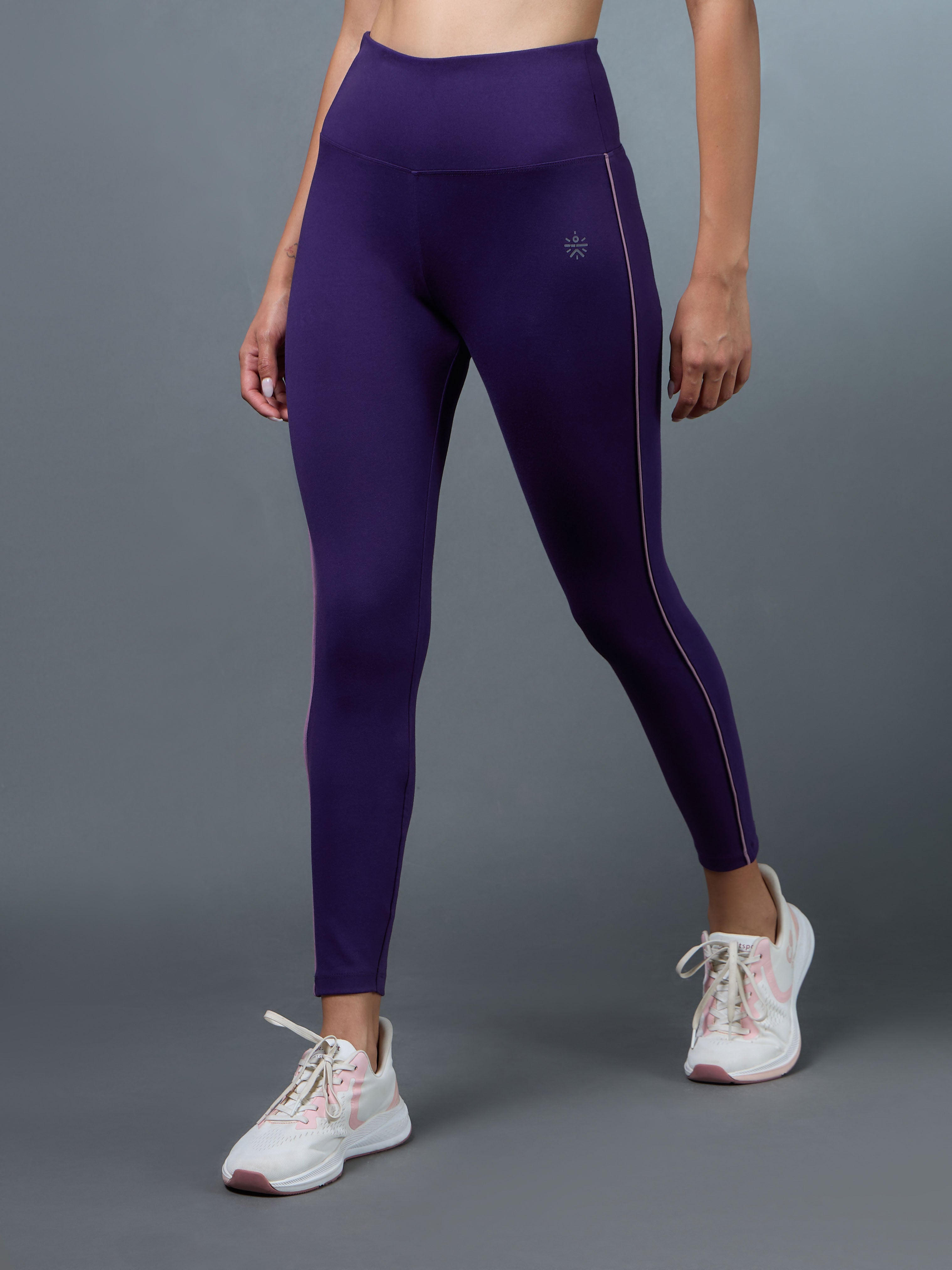 Women's Performance Cotton Purple Tights
