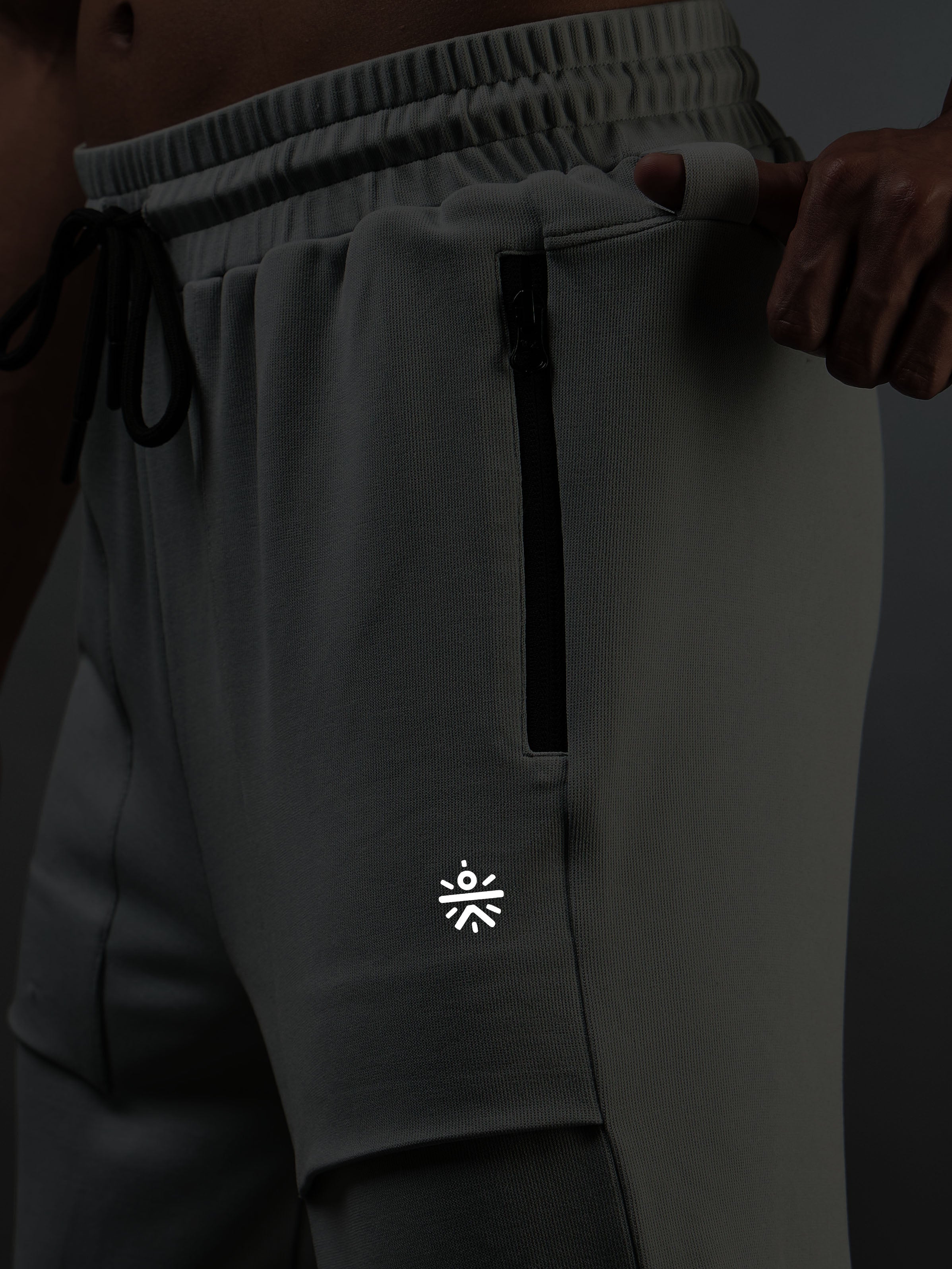 Men's Terrain Grey Running Joggers